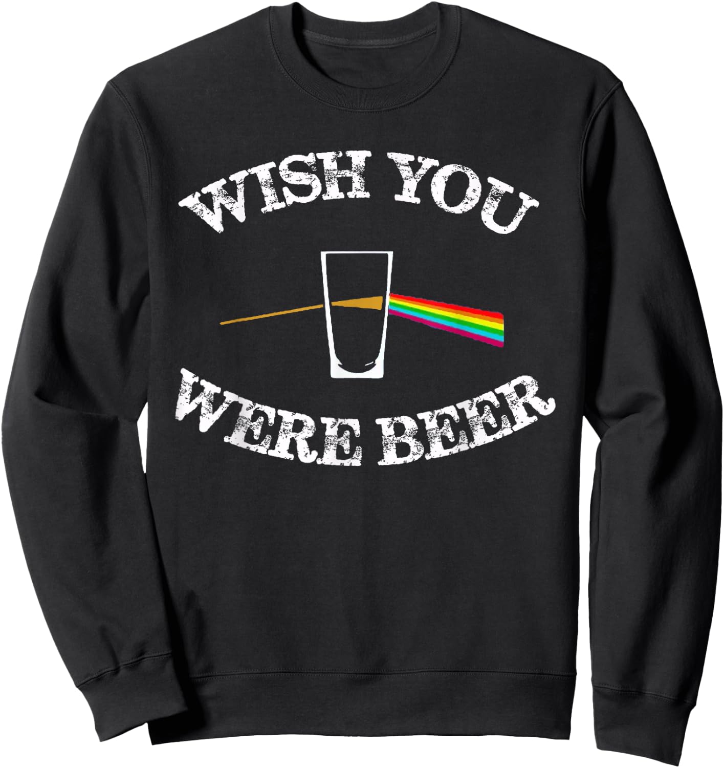 Funny Drinking Beer gift design Wish you were Beer Sweatshirt - Sweatshirt | Black