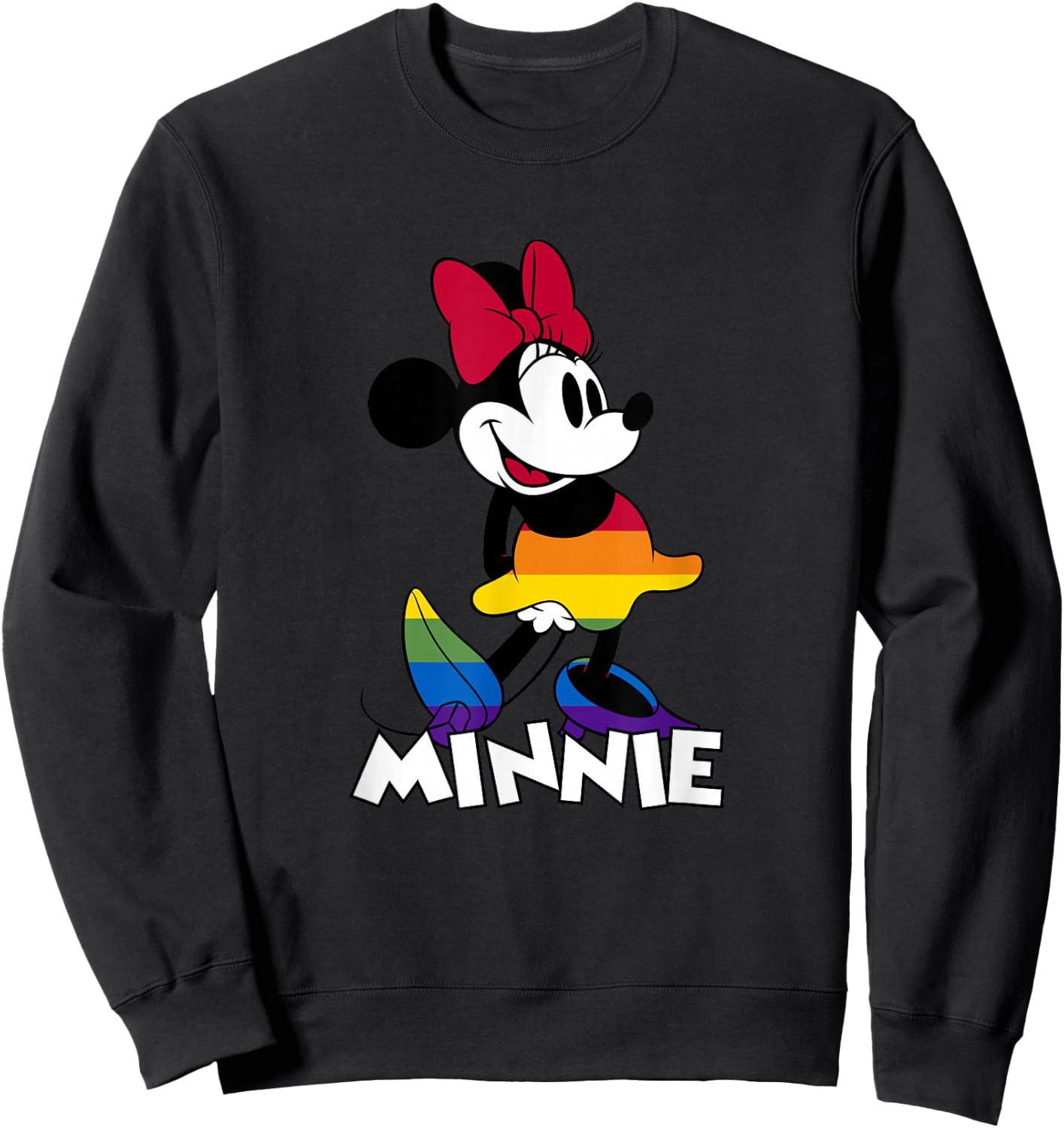 Disney Minnie Mouse Colorful Outfit Sweatshirt - Sweatshirt | Black