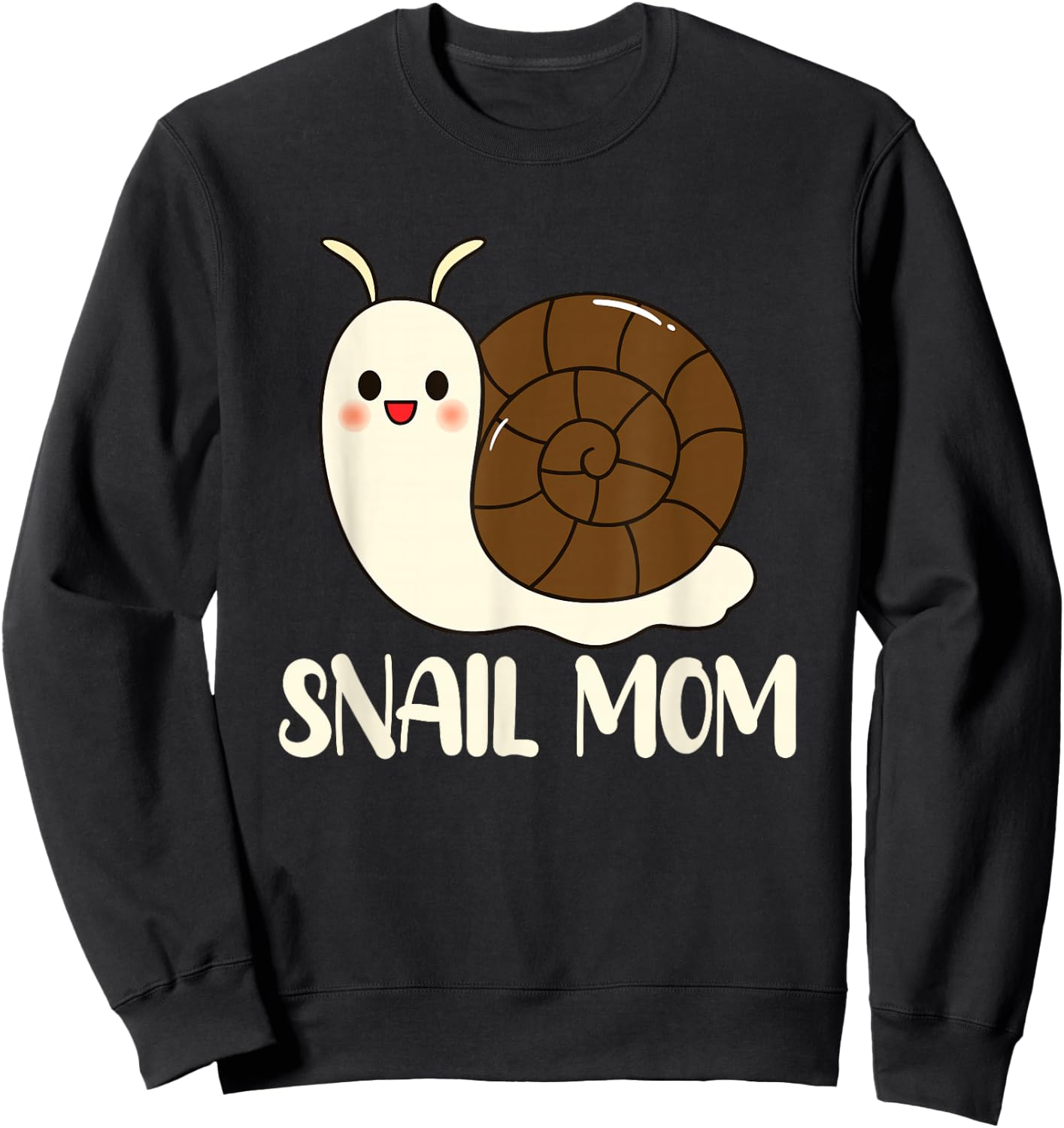 Snail Mom Slug Clothes Girls Outfit Gift Snail Sweatshirt - Sweatshirt | Black