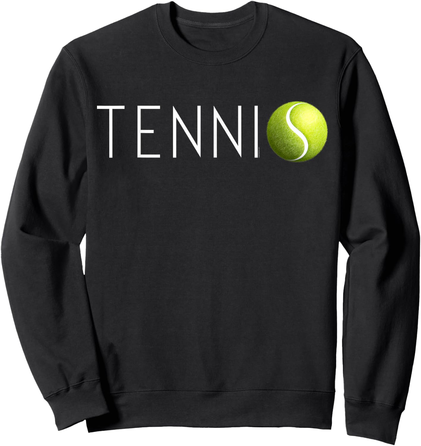 Tennis T Shirt Women & Kids Cool Text Tennis Ball Sweatshirt - Sweatshirt | Black