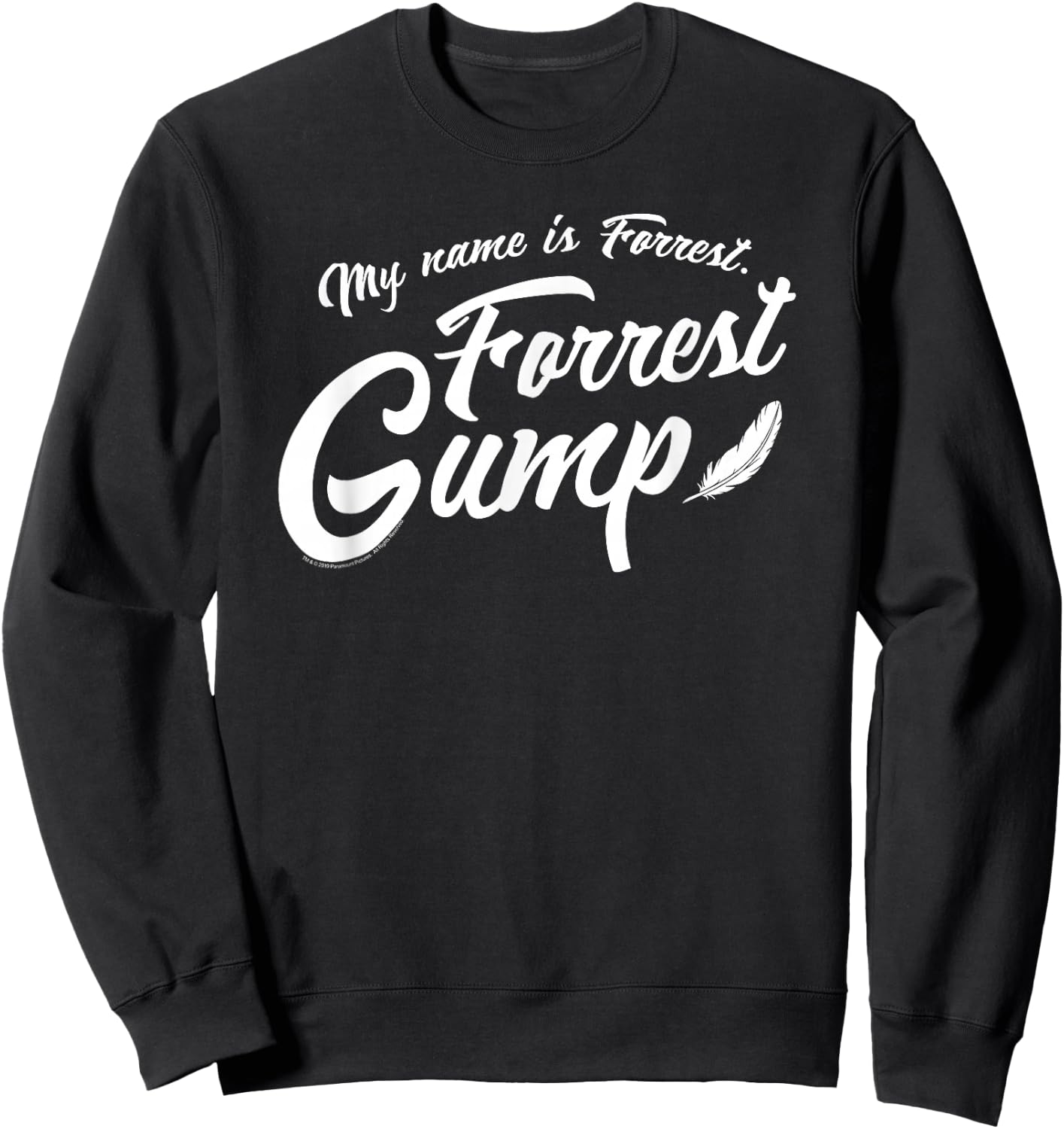 Forrest Gump My Name is Forrest Script Sweatshirt - Sweatshirt | Black