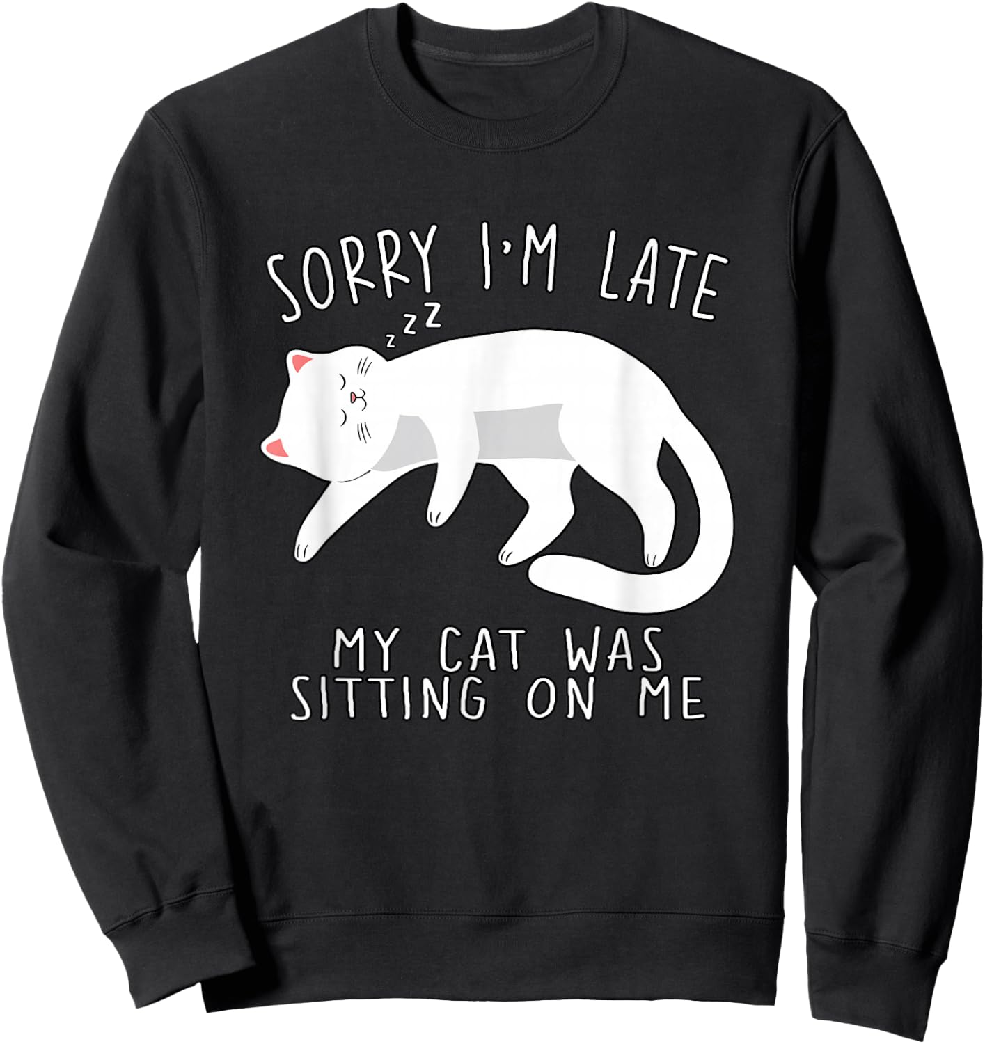 Cat Lover Lazy Graphic Men Girls Boys Kids Cats Sweatshirt - Sweatshirt | Black