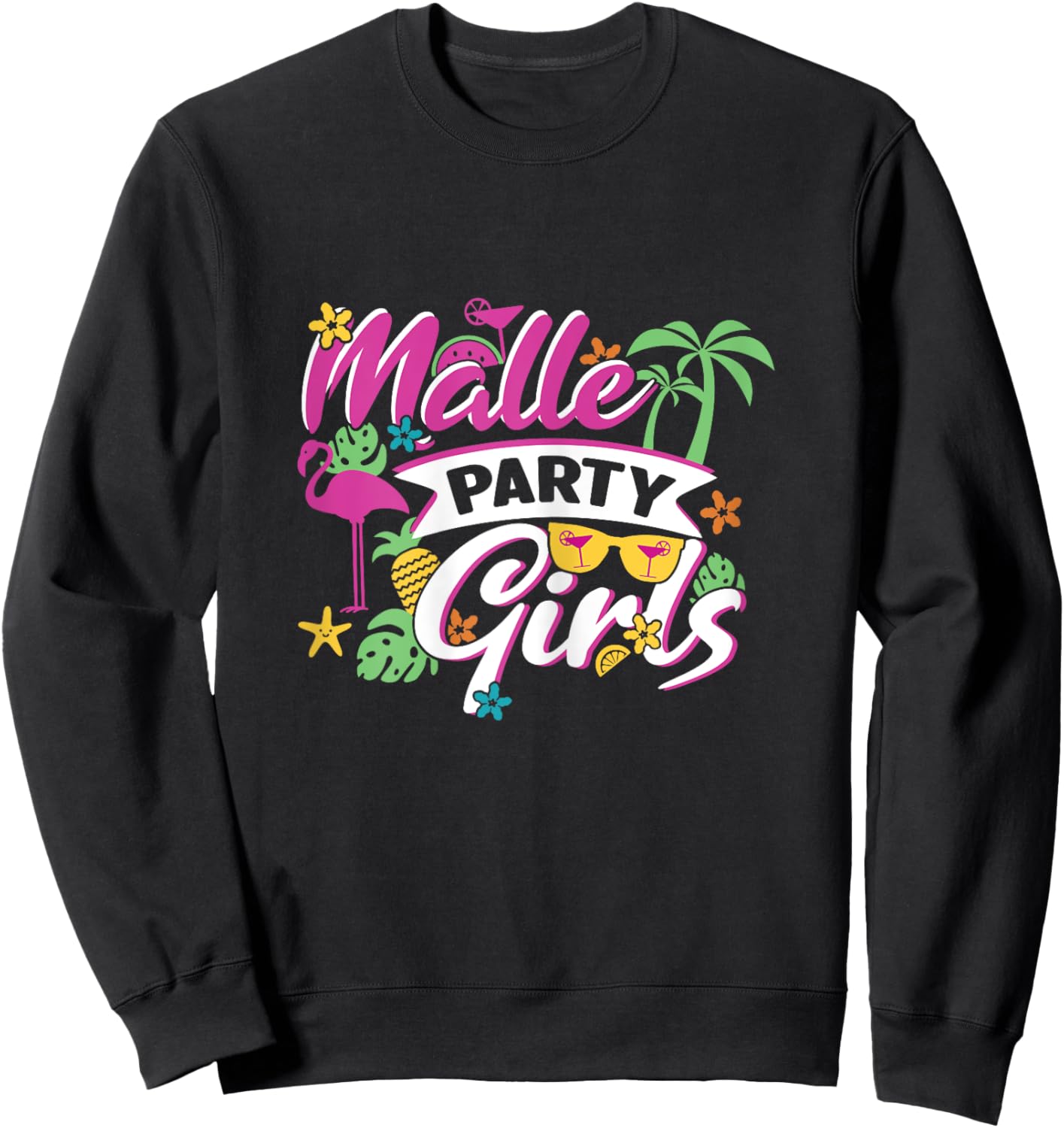 Malle Party Girls Mallorca , black Sweatshirt - Sweatshirt | Black