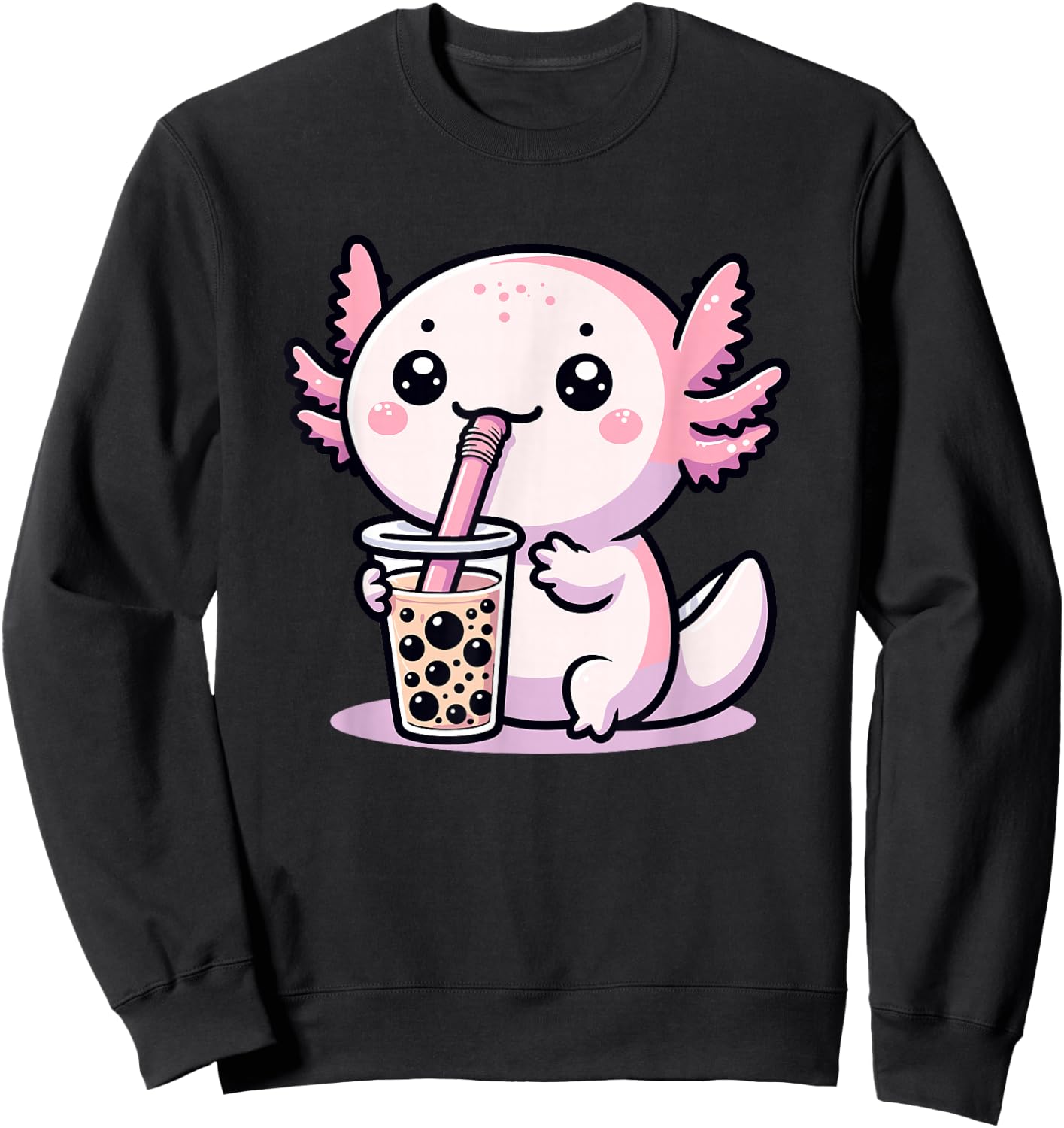 Axolotl Bubble Tea Boba Tea & Cute Anime Kawaii, Mädchen Frauen Sweatshirt - Sweatshirt | Black