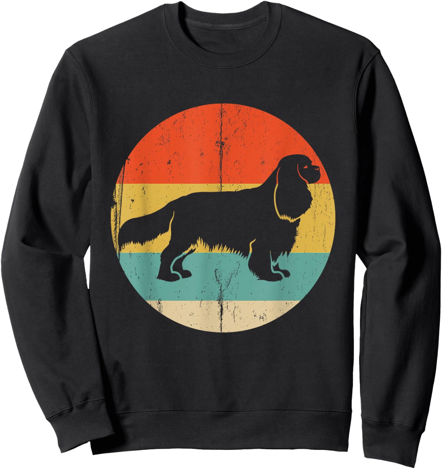 Cavalier King Charles Spaniel Shirt - Retro Dog Sweatshirt - Sweatshirt | Black