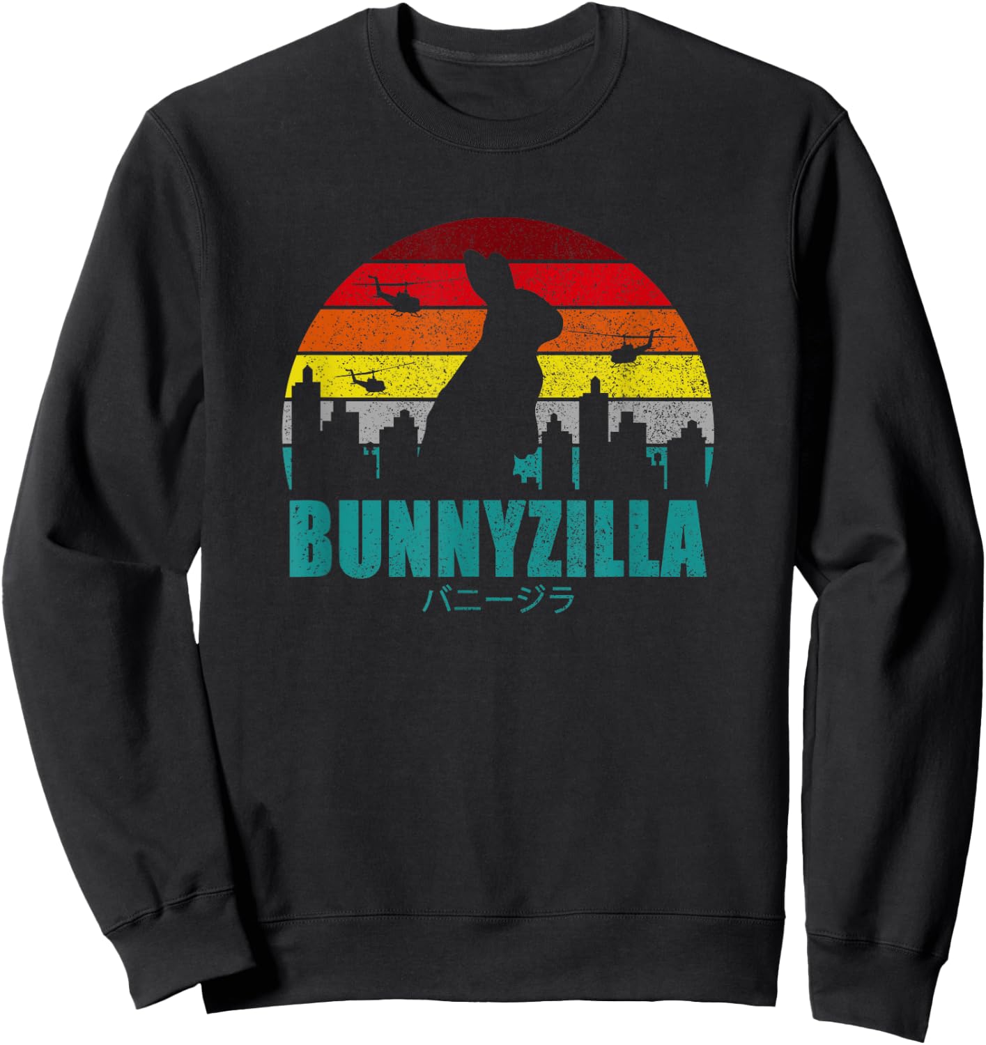 Bunnyzilla I Bunny Lover Sweatshirt - Sweatshirt | Black