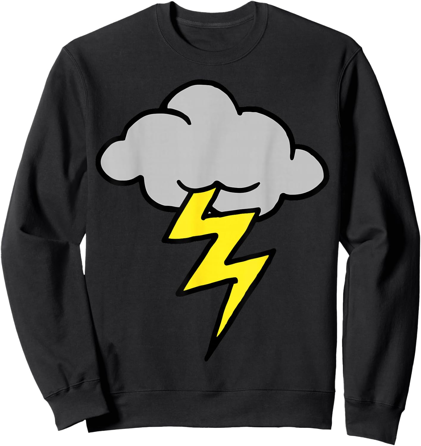 Lightning Thunder Lightning Bolt Storm Cloud Strikes Sweatshirt - Sweatshirt | Black