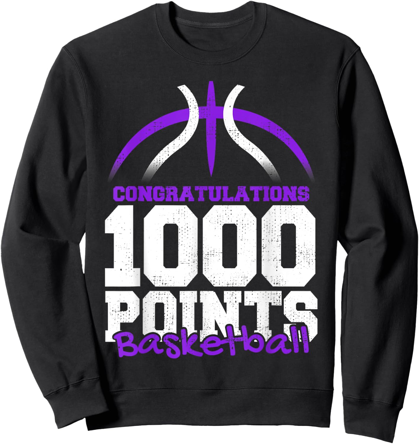 1000 Points Basketball Scorer High School Basketball Player Sweatshirt - Sweatshirt | Black
