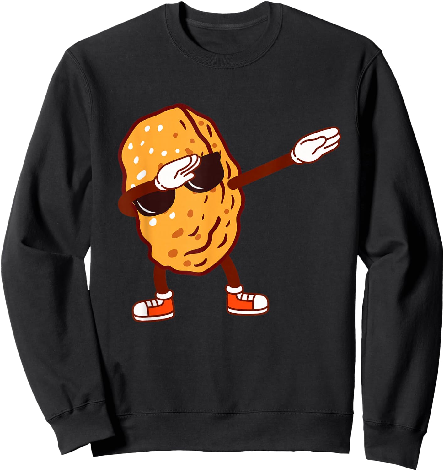 Best Dabbing Chicken Nuggets Design For Kids Food Lover Sweatshirt - Sweatshirt | Black
