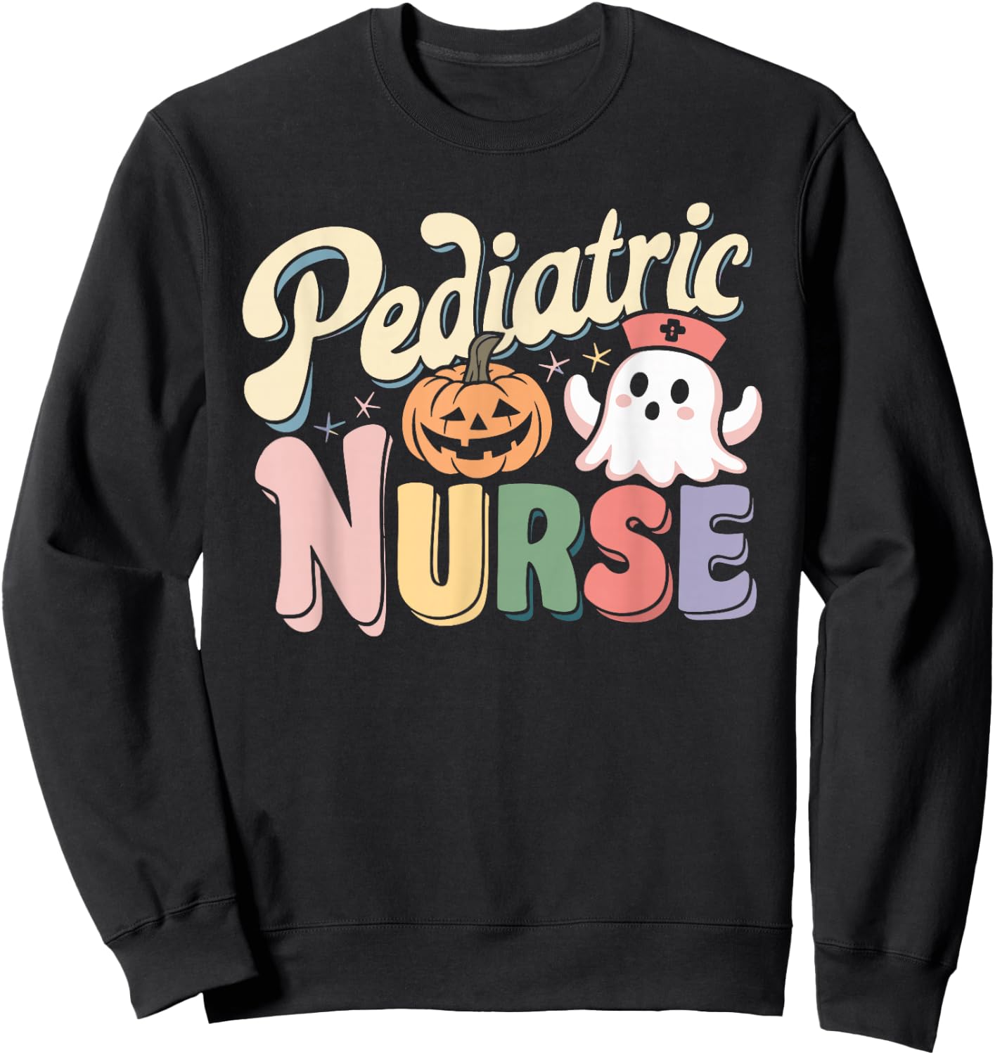 Pediatric Nurse Childcare Halloween Costume Sweatshirt - Sweatshirt | Black