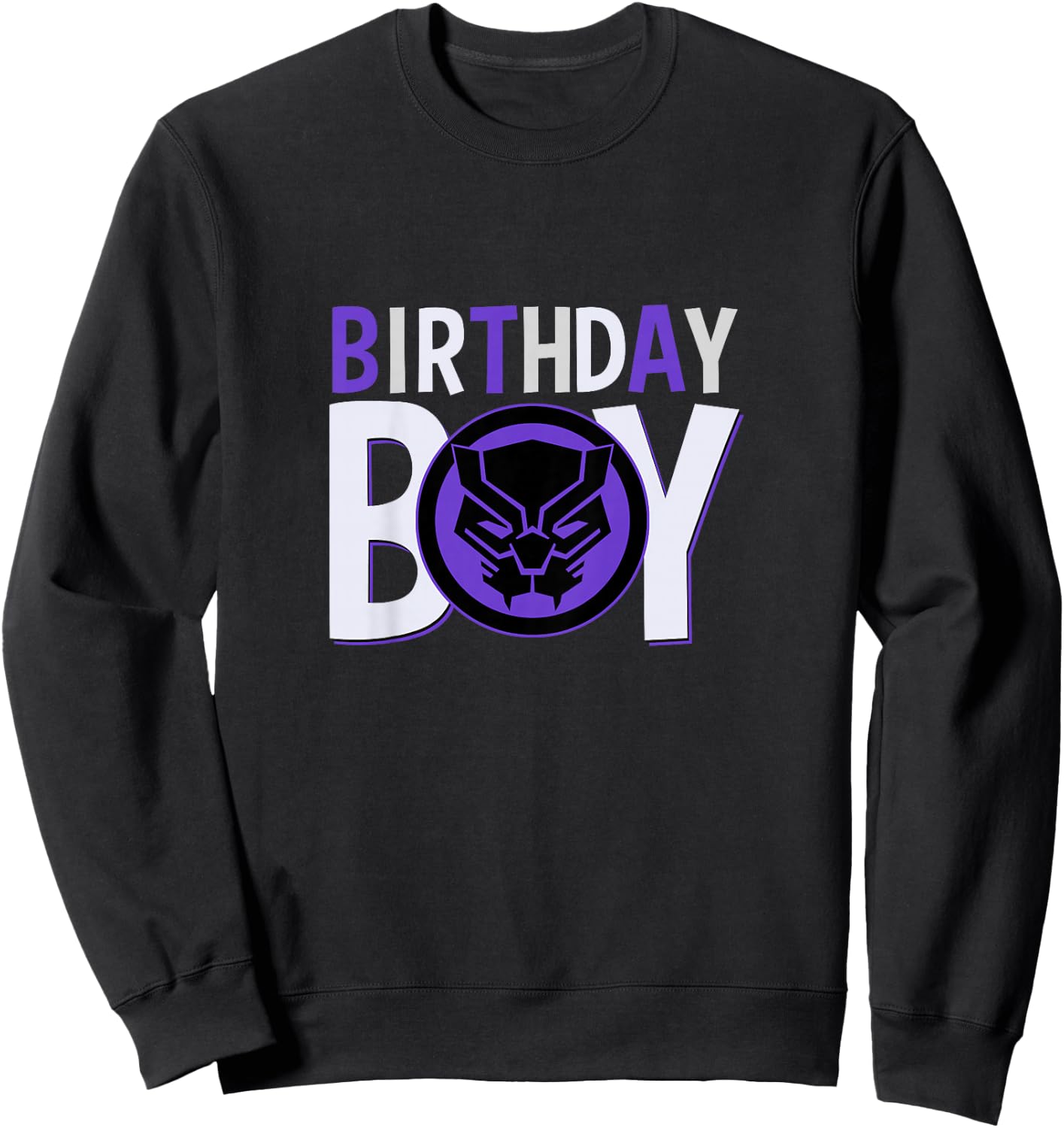 Kids Marvel Universe Classic Black Panther Super Birthday Boy Sweatshirt - Sweatshirt | Black