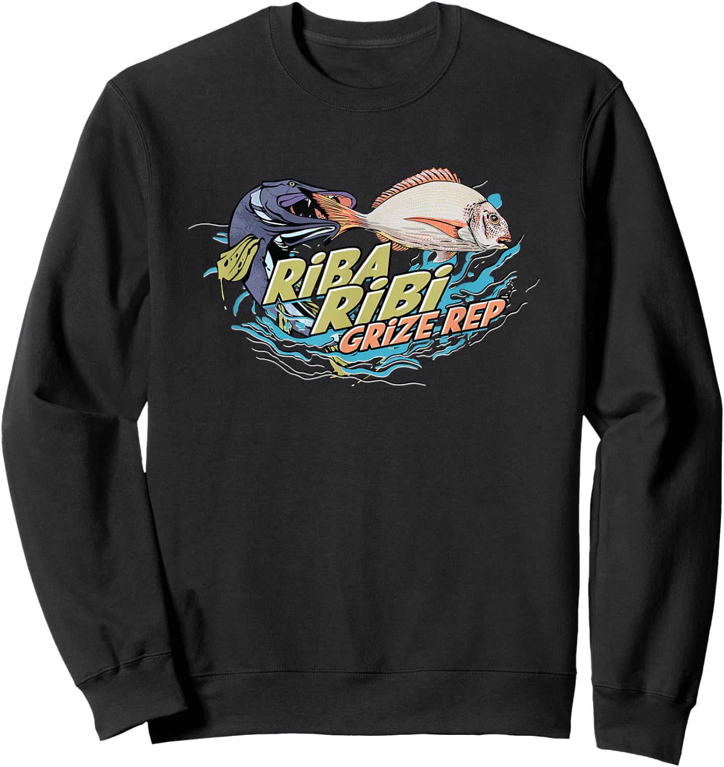 Balkan Jugo - Jugoslawien Spruch riba ribi grize rep Sweatshirt - Sweatshirt | Black
