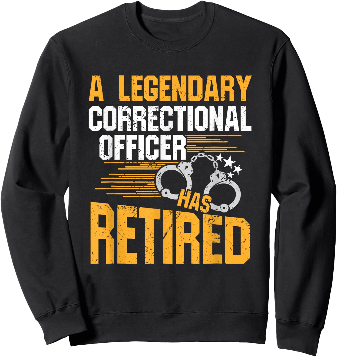 Retired Correctional Officer Retirement Party Gift Shirt Sweatshirt - Sweatshirt | Black