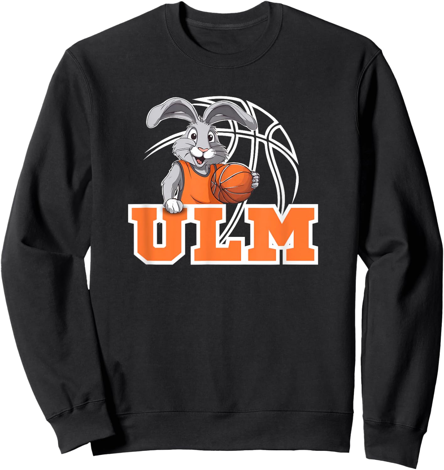 Ulm Basketball Fan Support Swabia Stadium Orange White , black Sweatshirt - Sweatshirt | Black