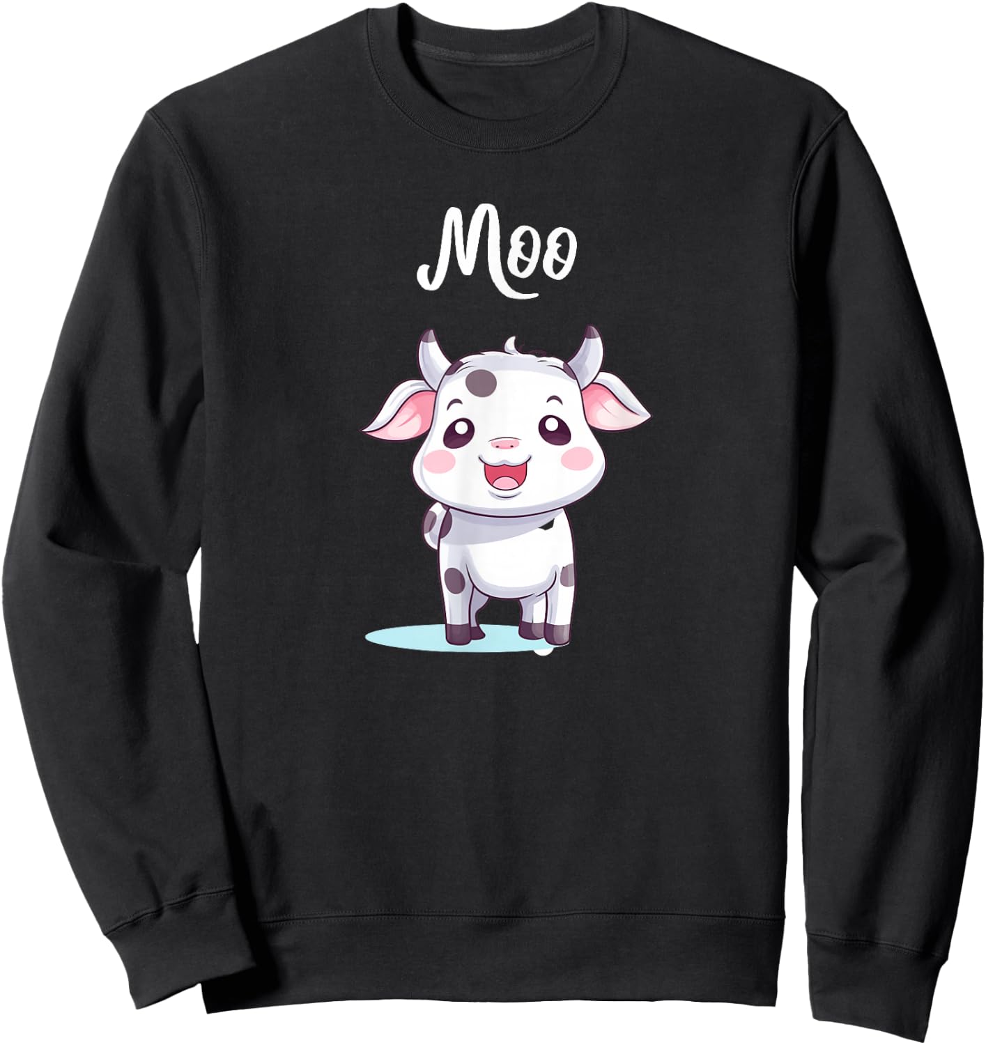 Cow Moo Cow Kids Sweatshirt - Sweatshirt | Black