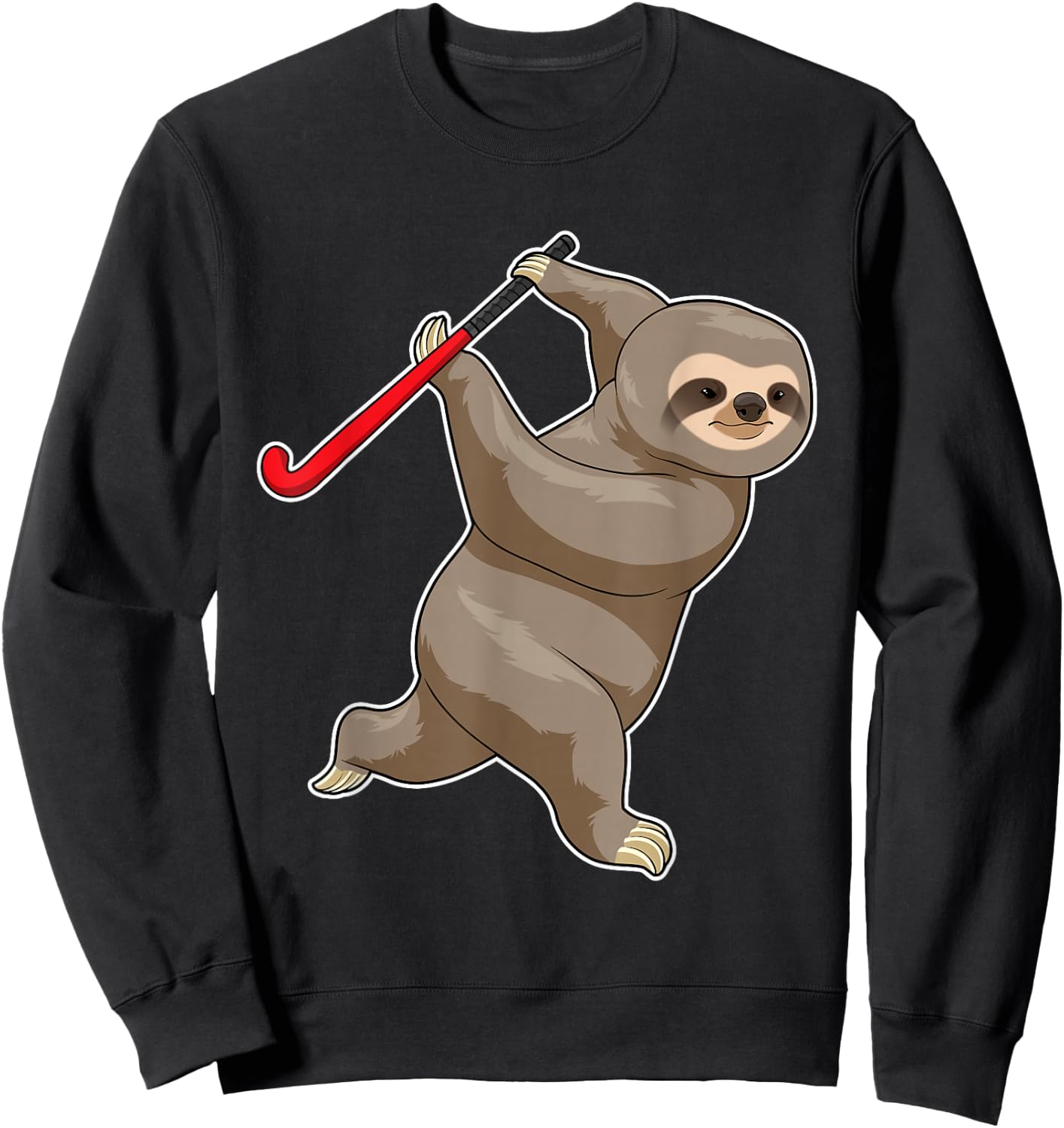 Sloth Field hockey Field hockey stick Sports Sweatshirt - Sweatshirt | Black