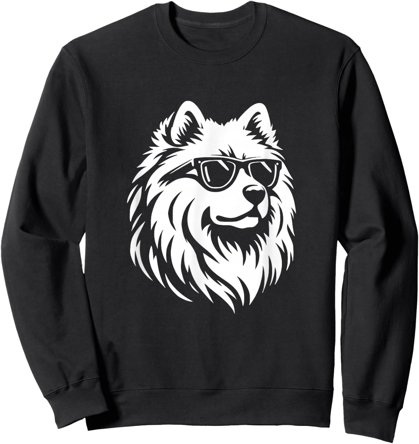 Samoyed Sunglasses Dog Graphic Design Sweatshirt - Sweatshirt | Black