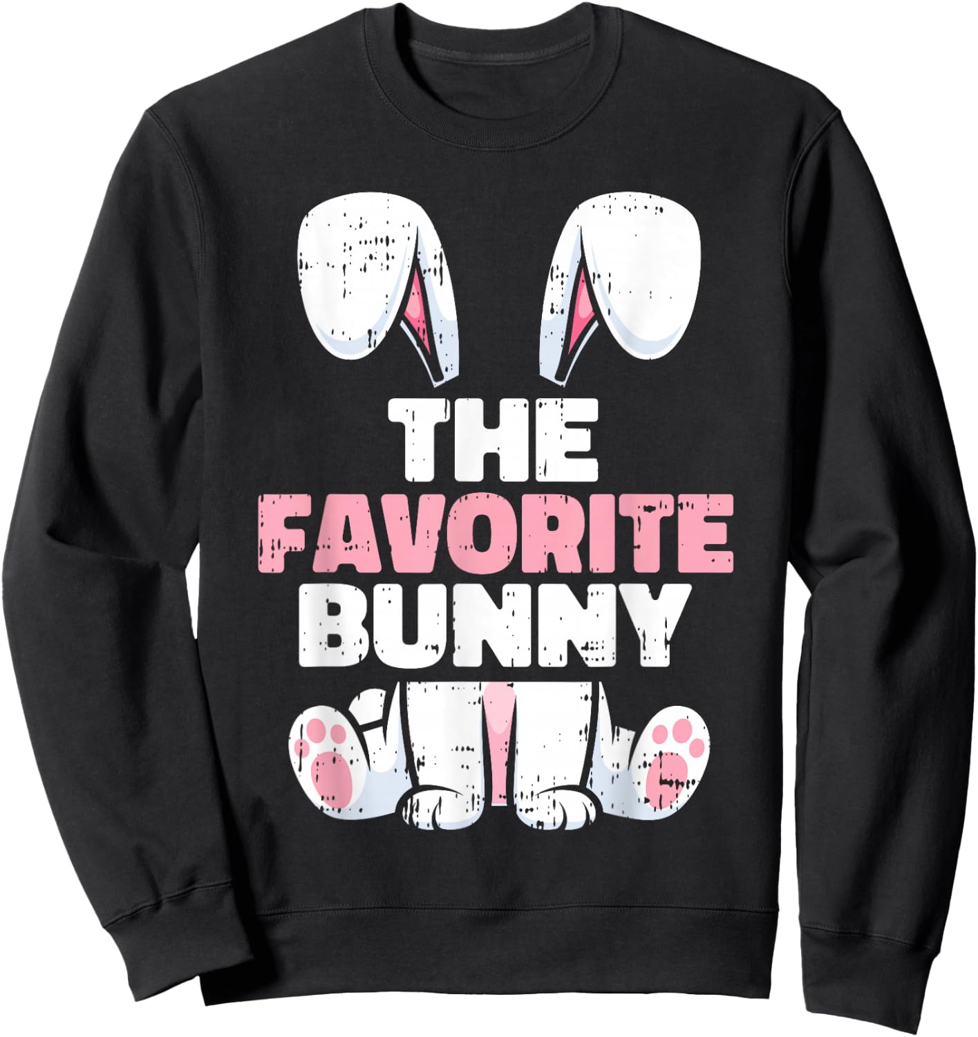 Favorite Bunny Easter Family Matching Spring Men Women Kids Sweatshirt - Sweatshirt | Black