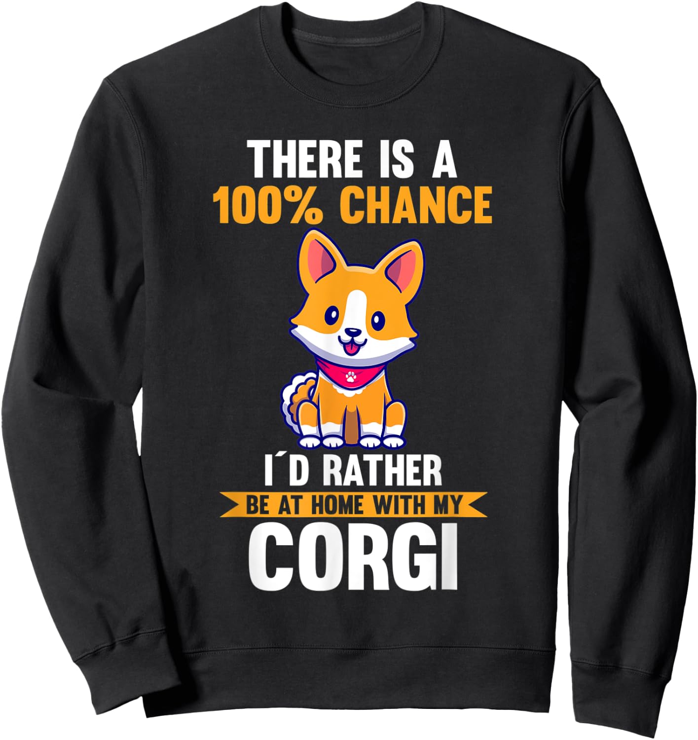 Dog Corgi Sweatshirt - Sweatshirt | Black