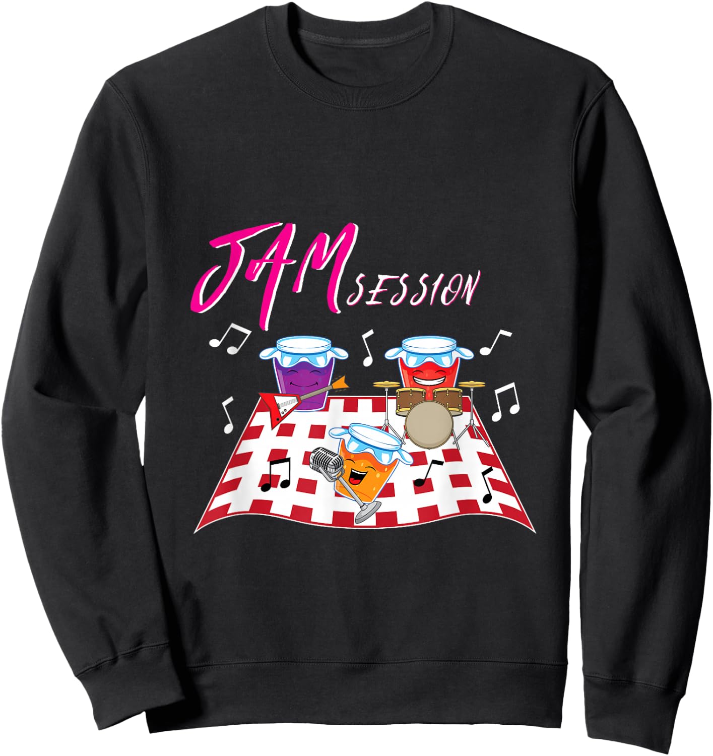 Jam Session - Funny Music Pun Sweatshirt - Sweatshirt | Black