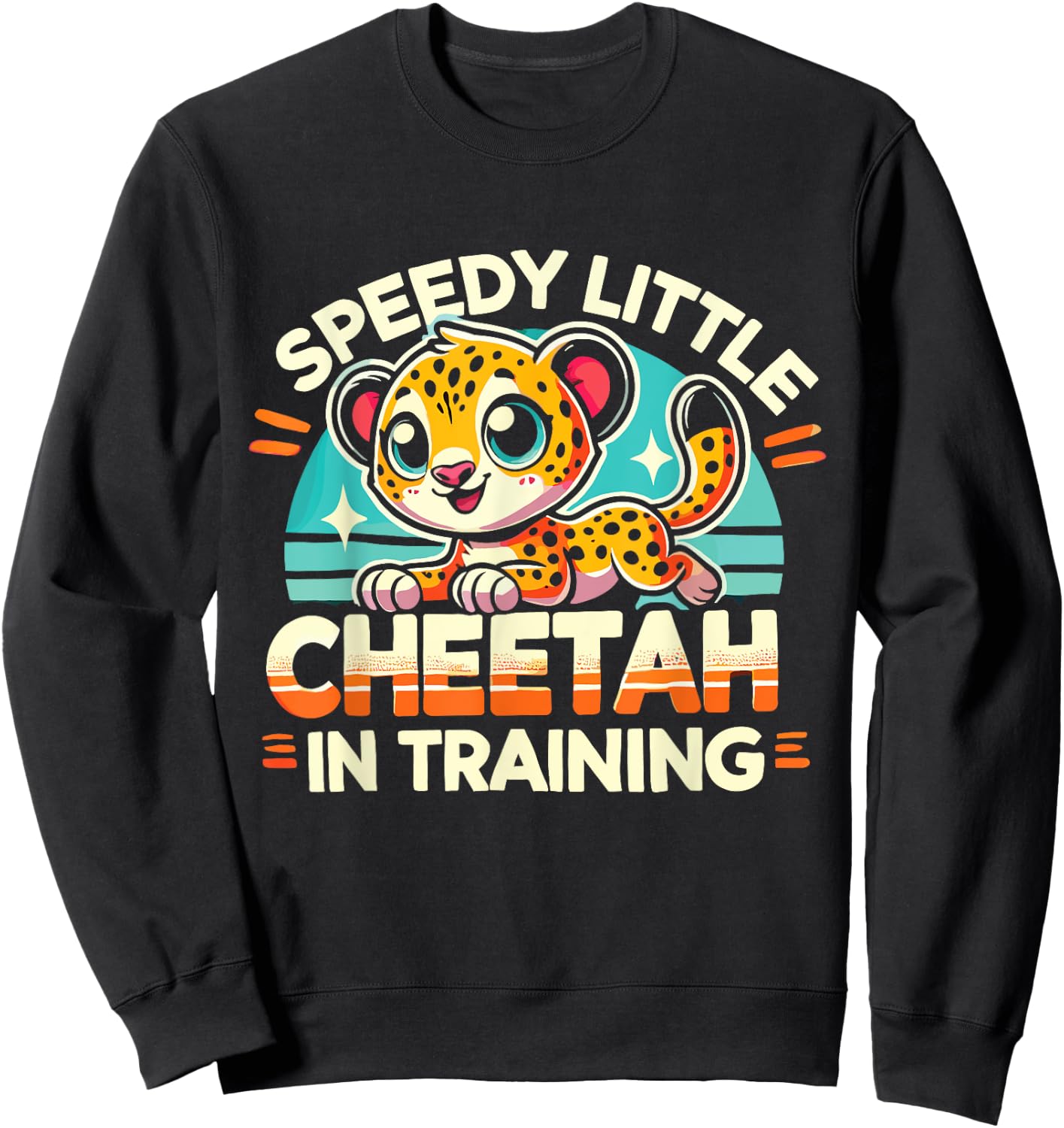 Wild Cat Wildlife Leopard Cheetah Women Kids Sweatshirt - Sweatshirt | Black
