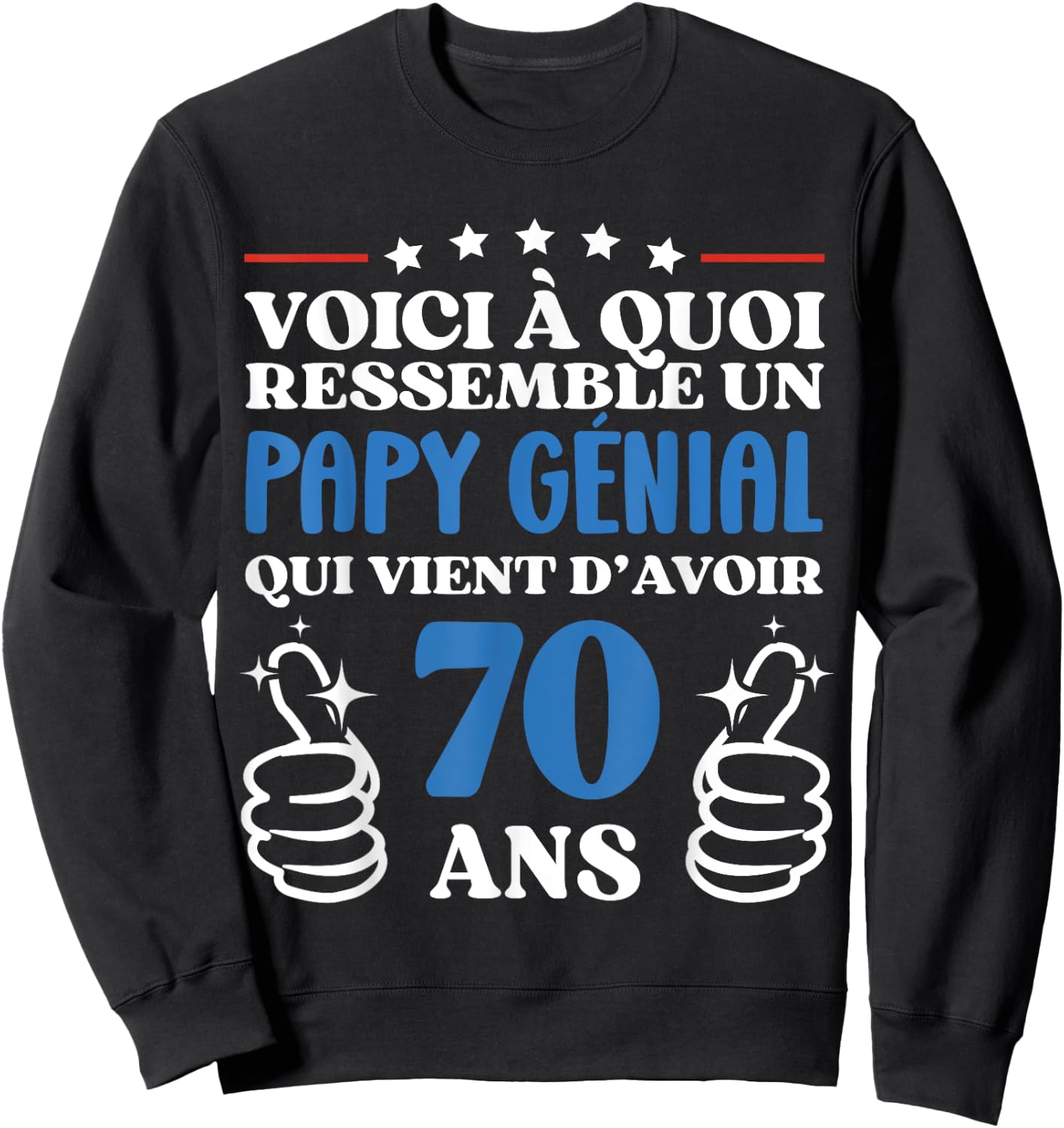 70 Years Gift Humour Birthday Grandpa Awesome , Black, S Sweatshirt - Sweatshirt | Black