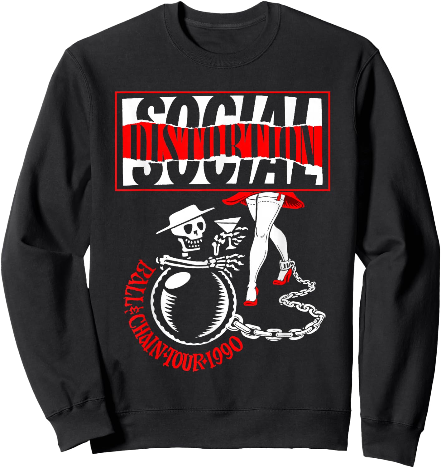 Offizielle Social Distortion Ball und Kette Sweatshirt - Sweatshirt | Black