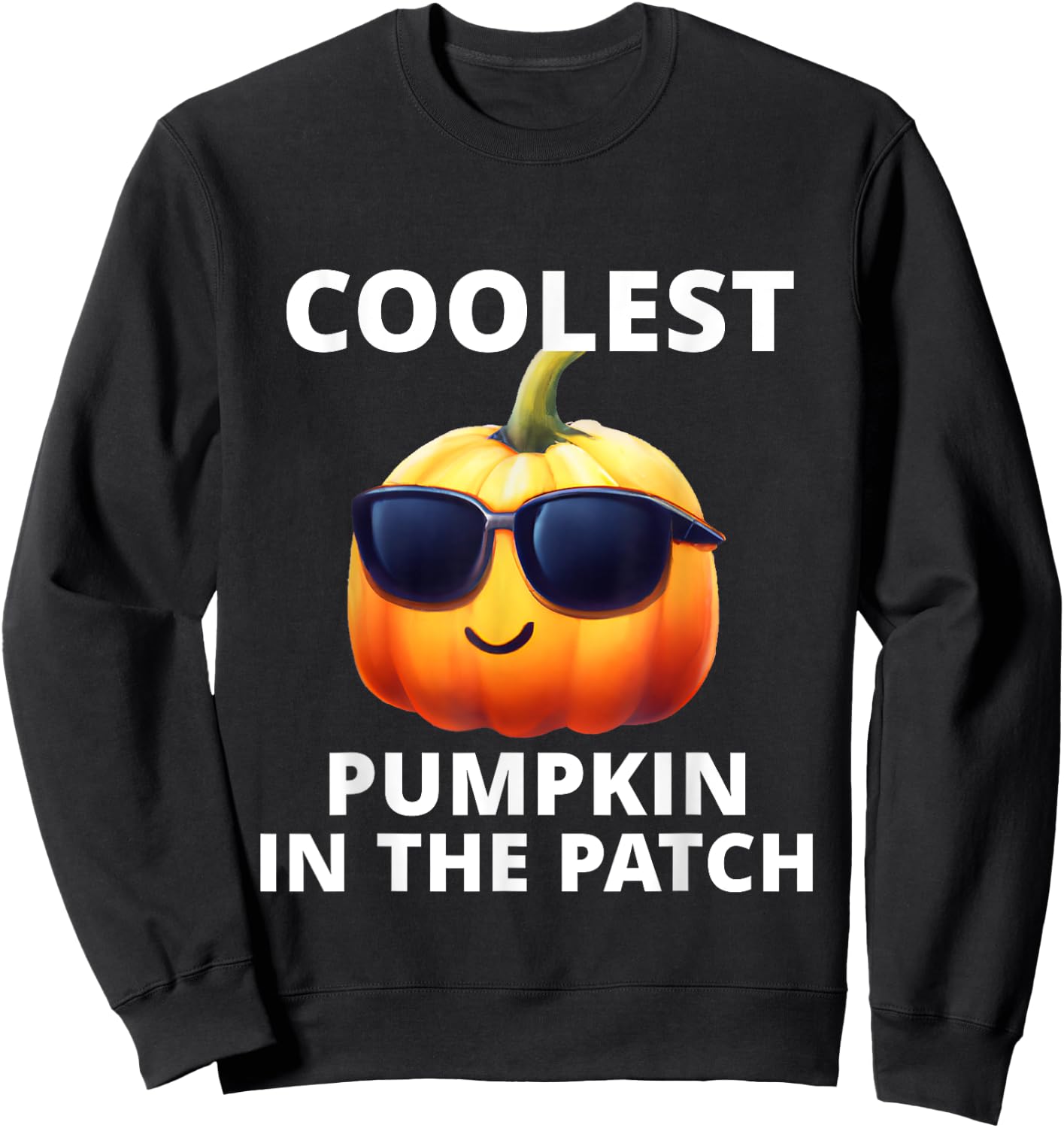 Coolest Pumpkin In The Patch Halloween Kids Sweatshirt - Sweatshirt | Black