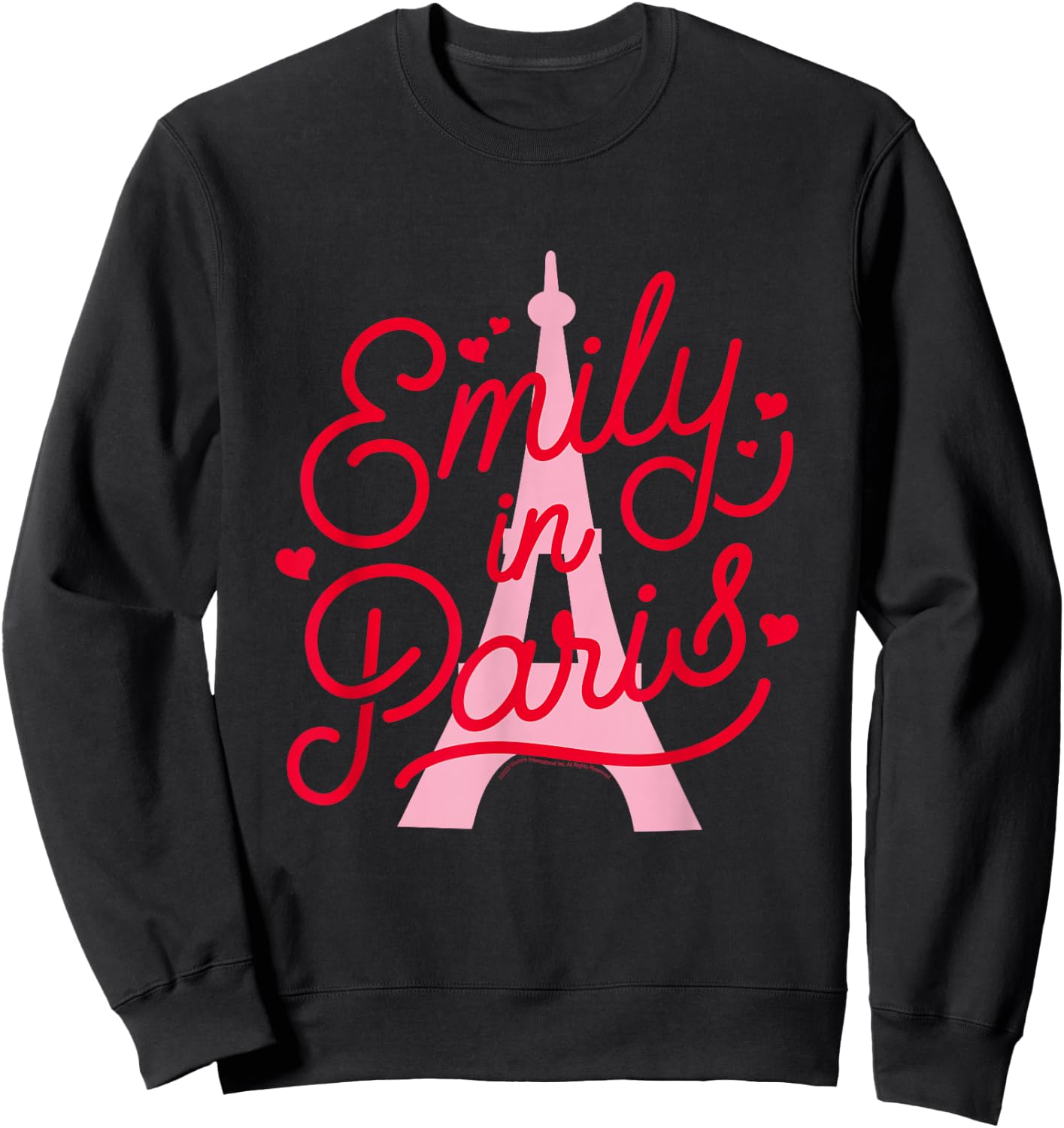 Emily in Paris Eiffel Tower and Logo , black Sweatshirt - Sweatshirt | Black