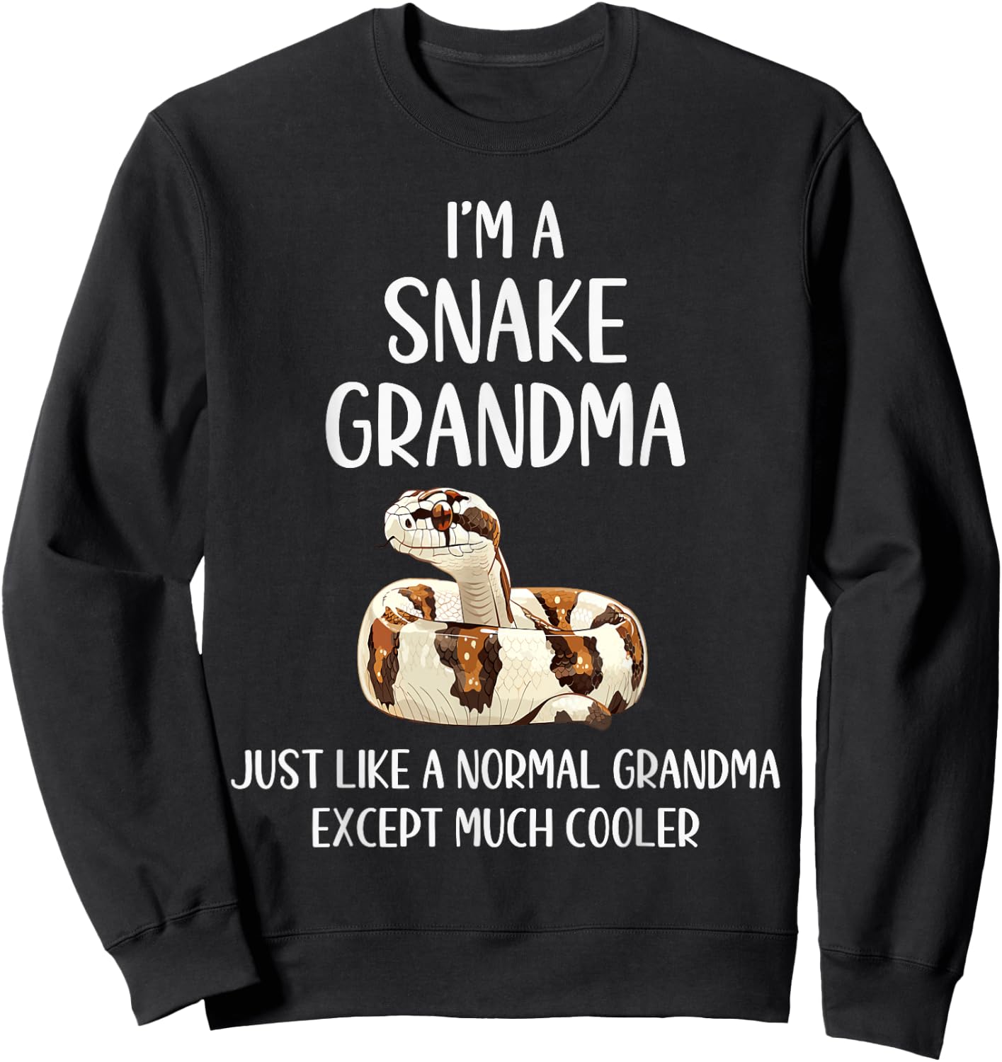 Snake Grandma Definition Funny Animals Lover Mothers Day Sweatshirt - Sweatshirt | Black