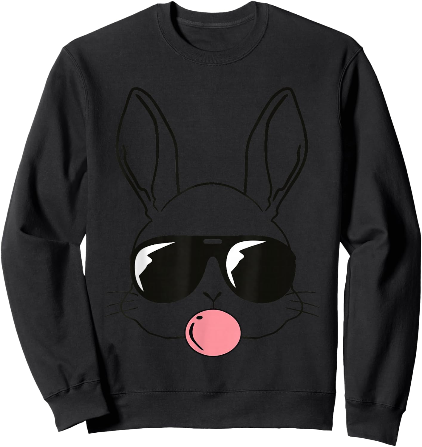 Cooles Oster-Hasen Gesicht Kinder Männer Jungen Ostern Sweatshirt - Sweatshirt | Black