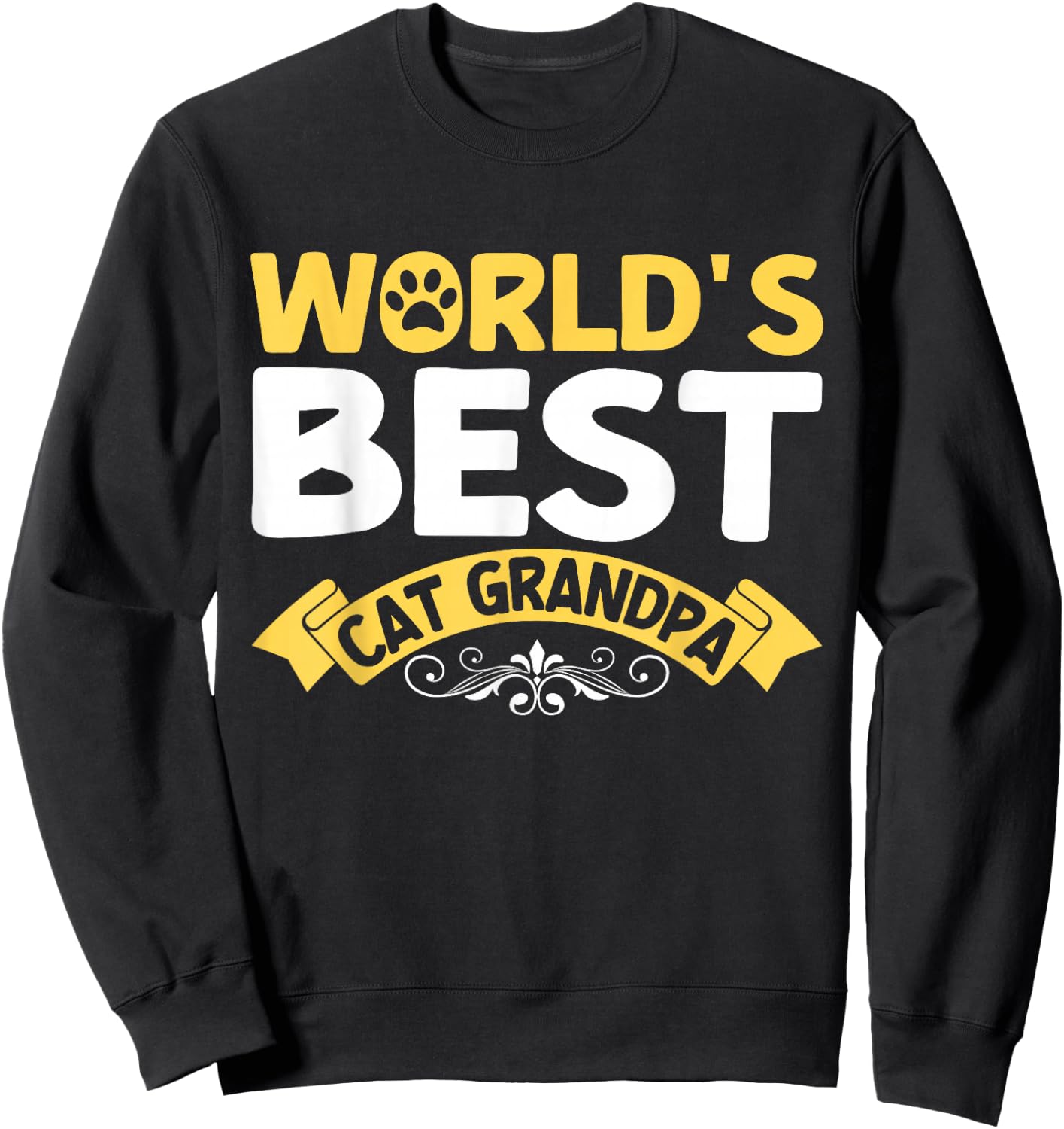World's best Cat Grandpa Sweatshirt - Sweatshirt | Black