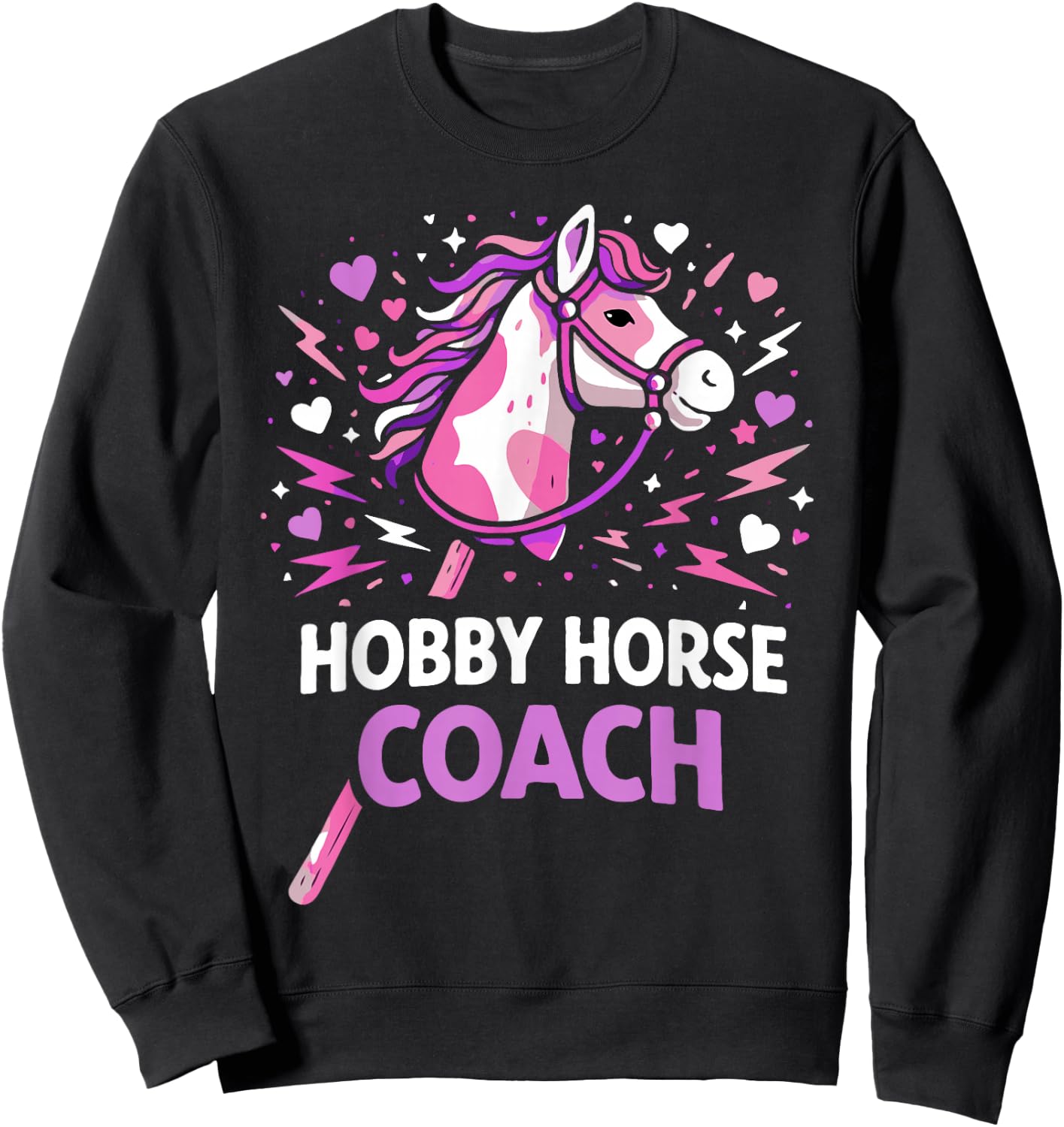 Hobby Horsing Steckenpferd Pferde Trainer Trainerin Coach Sweatshirt - Sweatshirt | Black