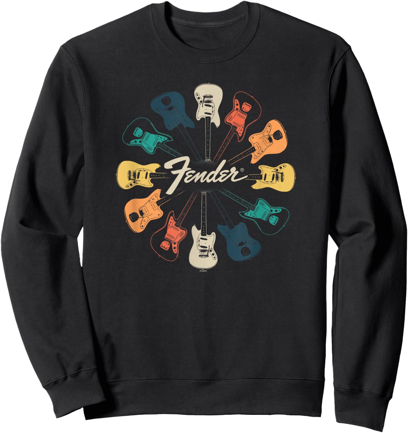 Fender Retro Guitar Kaleidoscope Sweatshirt - Sweatshirt | Black