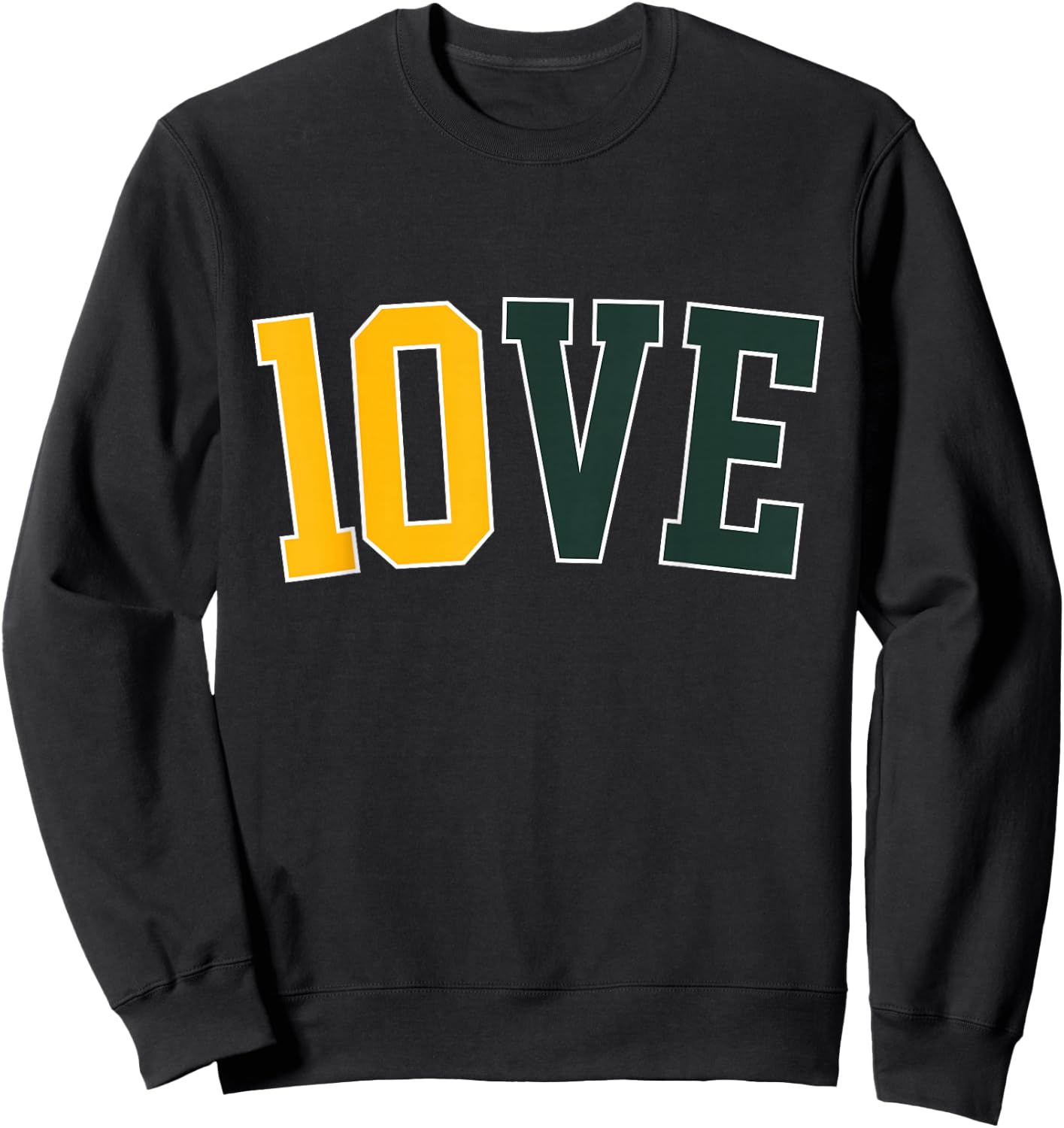 Feel The 10VE Jordan Quarterback Love American Football Sweatshirt - Sweatshirt | Black