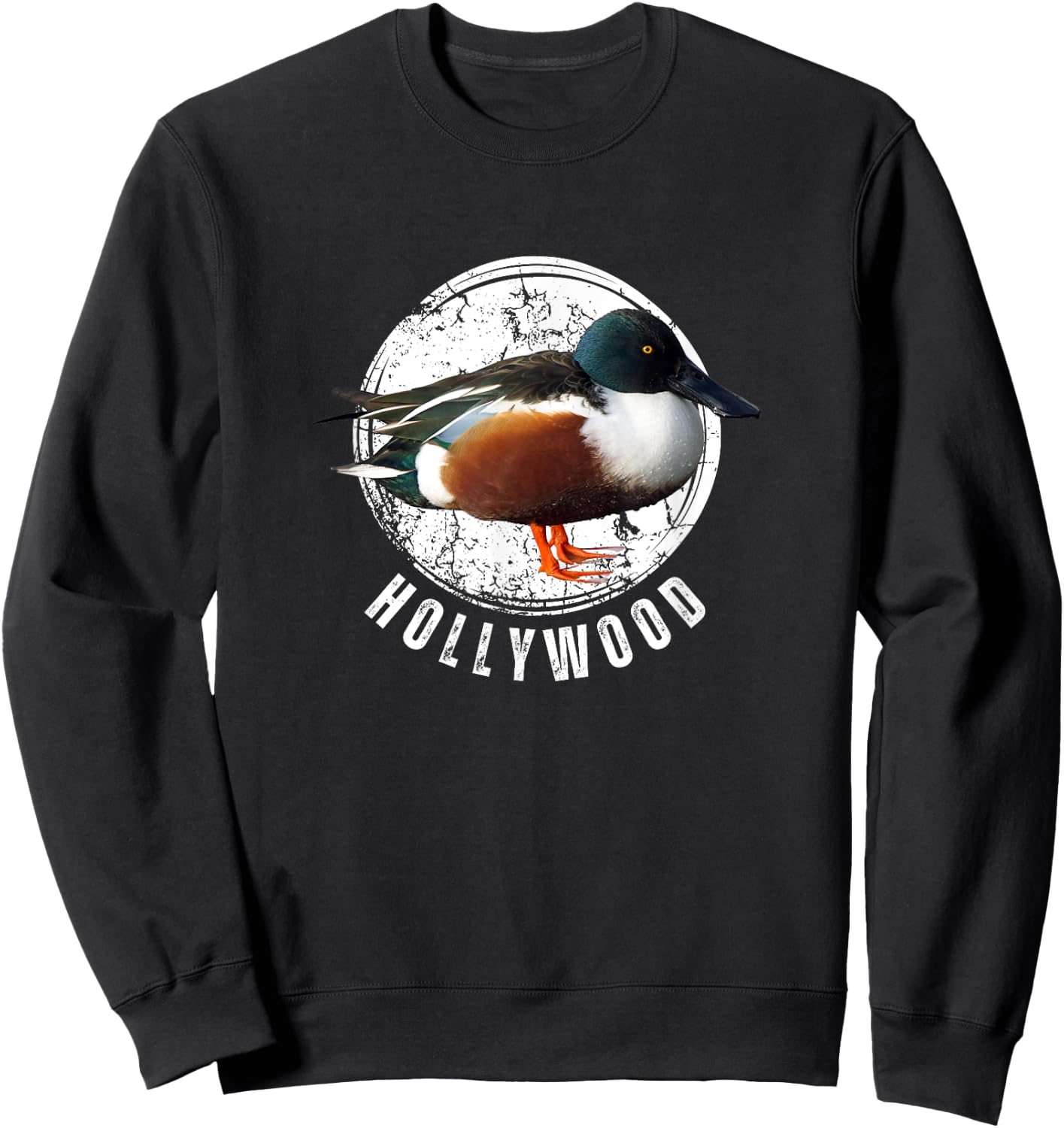 Duck Hunting Shirt Shoveler Spoonbill Spoonie Hollywood Sweatshirt - Sweatshirt | Black