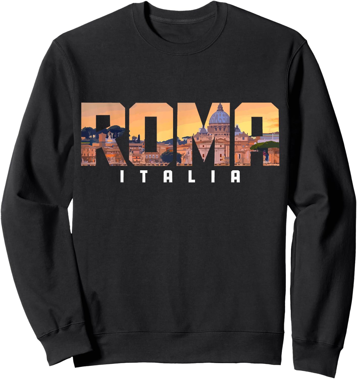 Rome Italy Roma Italia Italian Souvenir Sweatshirt - Sweatshirt | Black