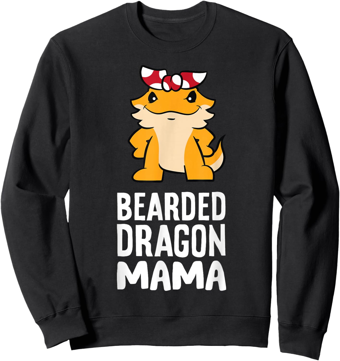 Bearded Dragon Mama Reptile Cute Bearded Dragon Mom Sweatshirt - Sweatshirt | Black