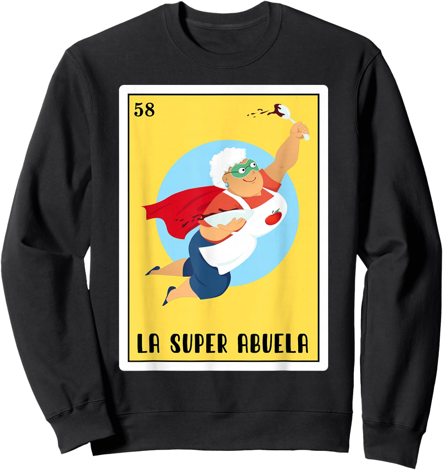 Funny Spanish-Mexican Bingo Gifts - La Super Abuela Sweatshirt - Sweatshirt | Black