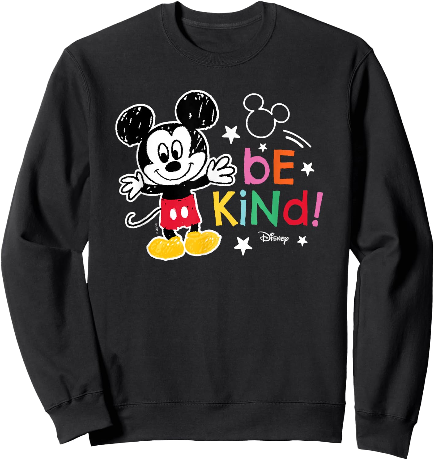 Mickey Mouse - Be Kind Mickey Scribble Sweatshirt - Sweatshirt | Black