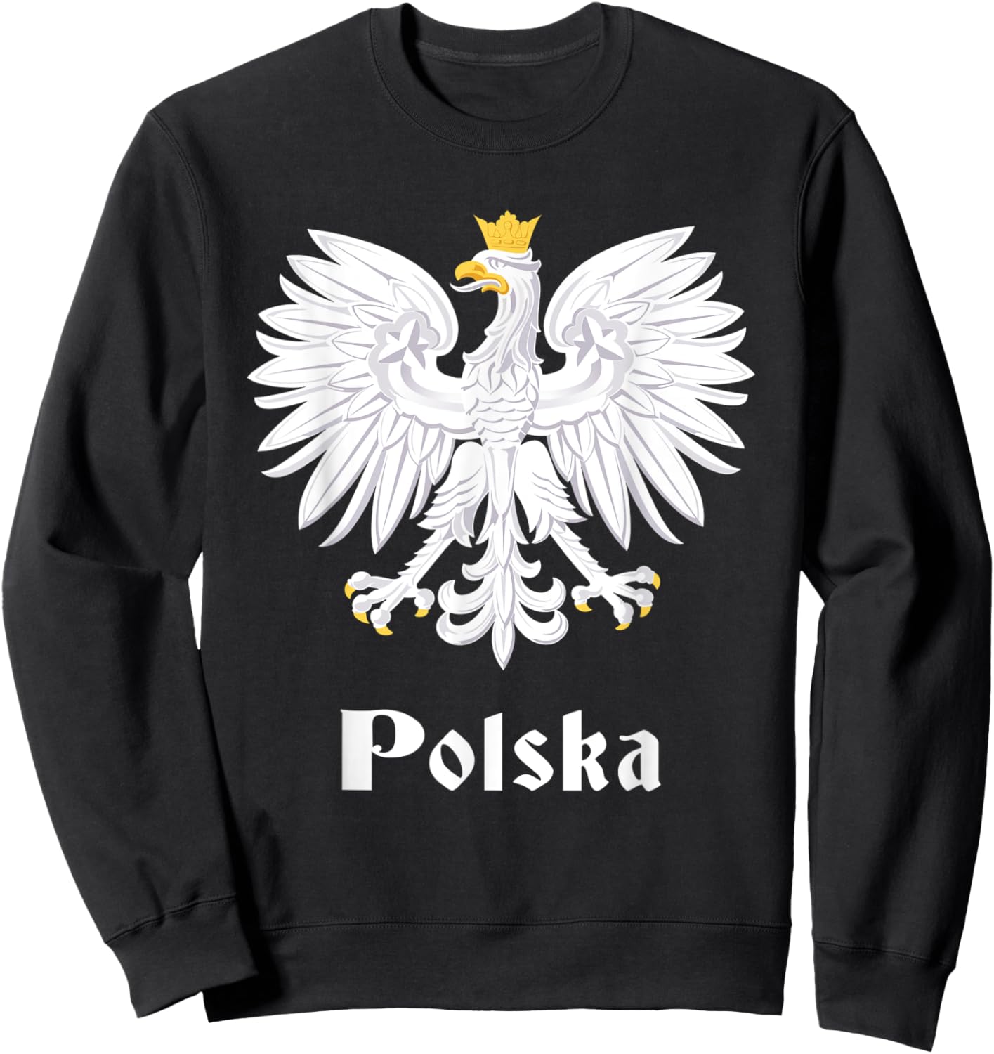 Polish Eagle Poland Coat of Arms Polska Sweatshirt - Sweatshirt | Black