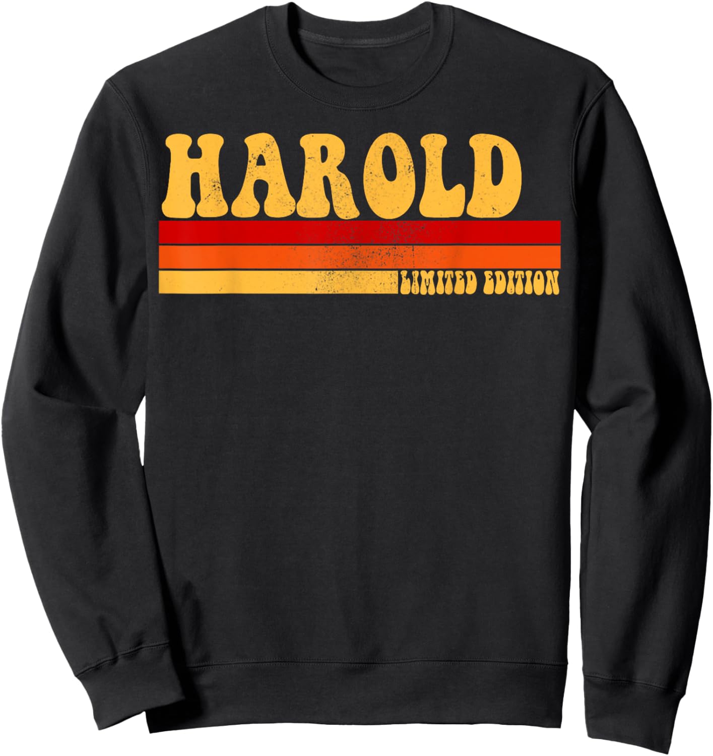 HAROLD Name Personalized Idea Men Retro Vintage HAROLD Sweatshirt - Sweatshirt | Black