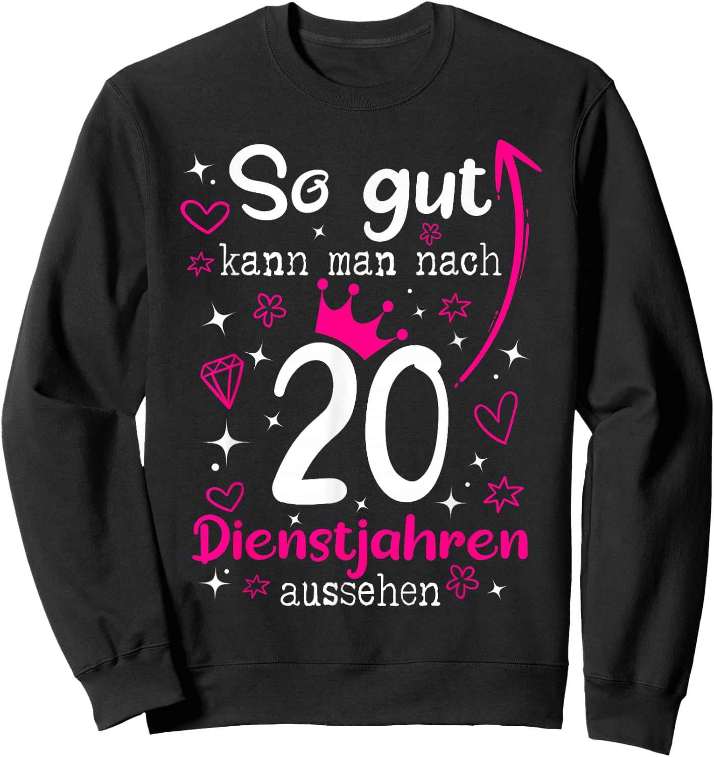 Firmenjubiläum 20 Jähriges Dienstjubiläum 20 Years Anniversary , black, s Sweatshirt - Sweatshirt | Black