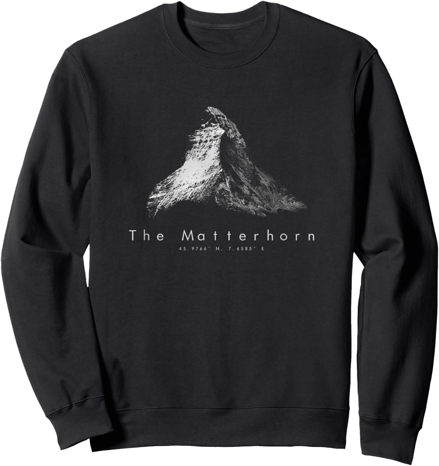 Minimalistisches Matterhorn Sweatshirt - Sweatshirt | Black
