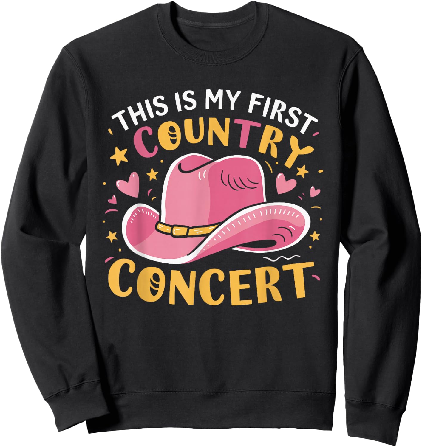 This Is My First Country Concert Sweatshirt - Sweatshirt | Black