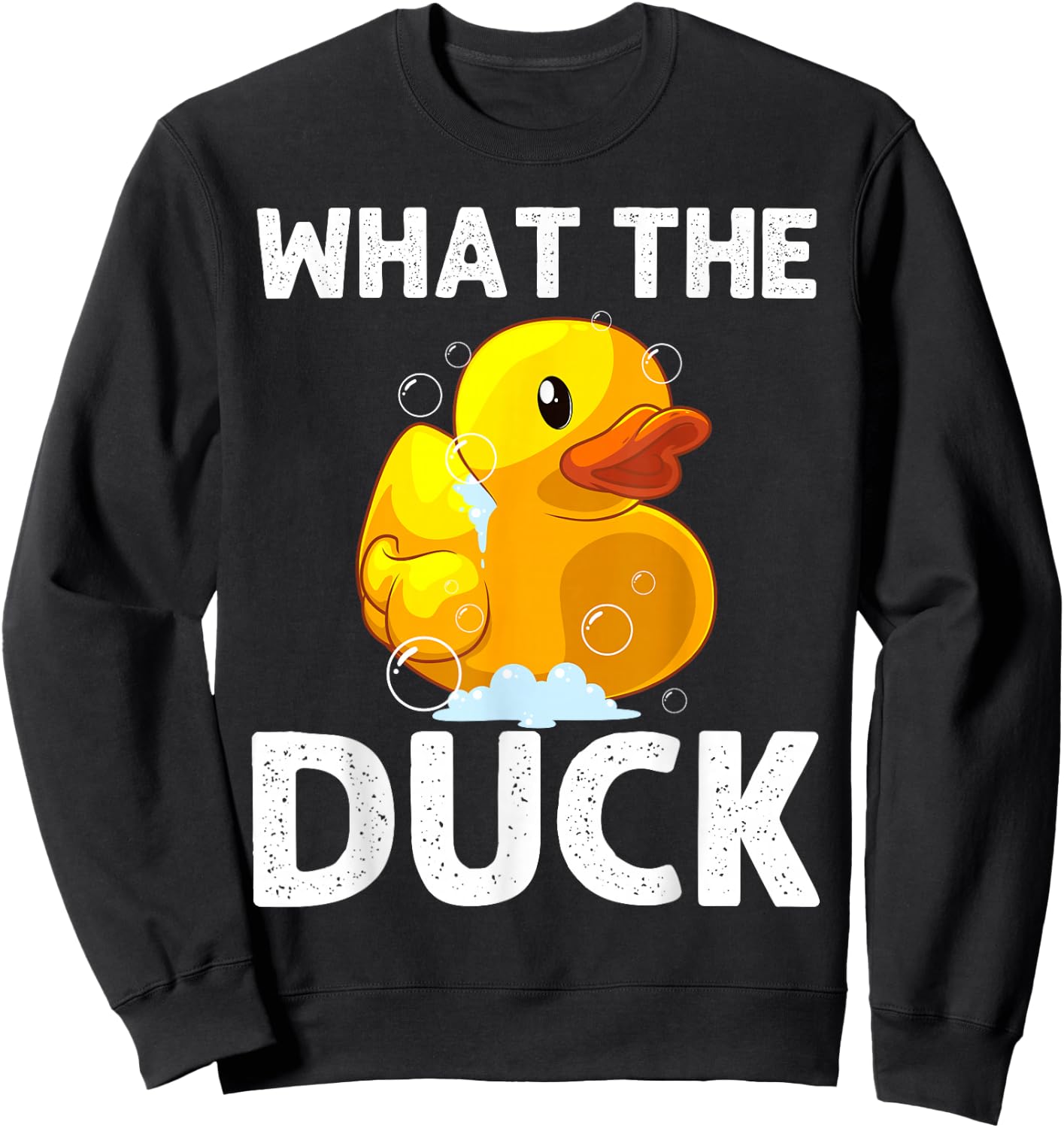 Funny Rubber Duck Art Women Kids Duckie Rubber Duck Sweatshirt - Sweatshirt | Black