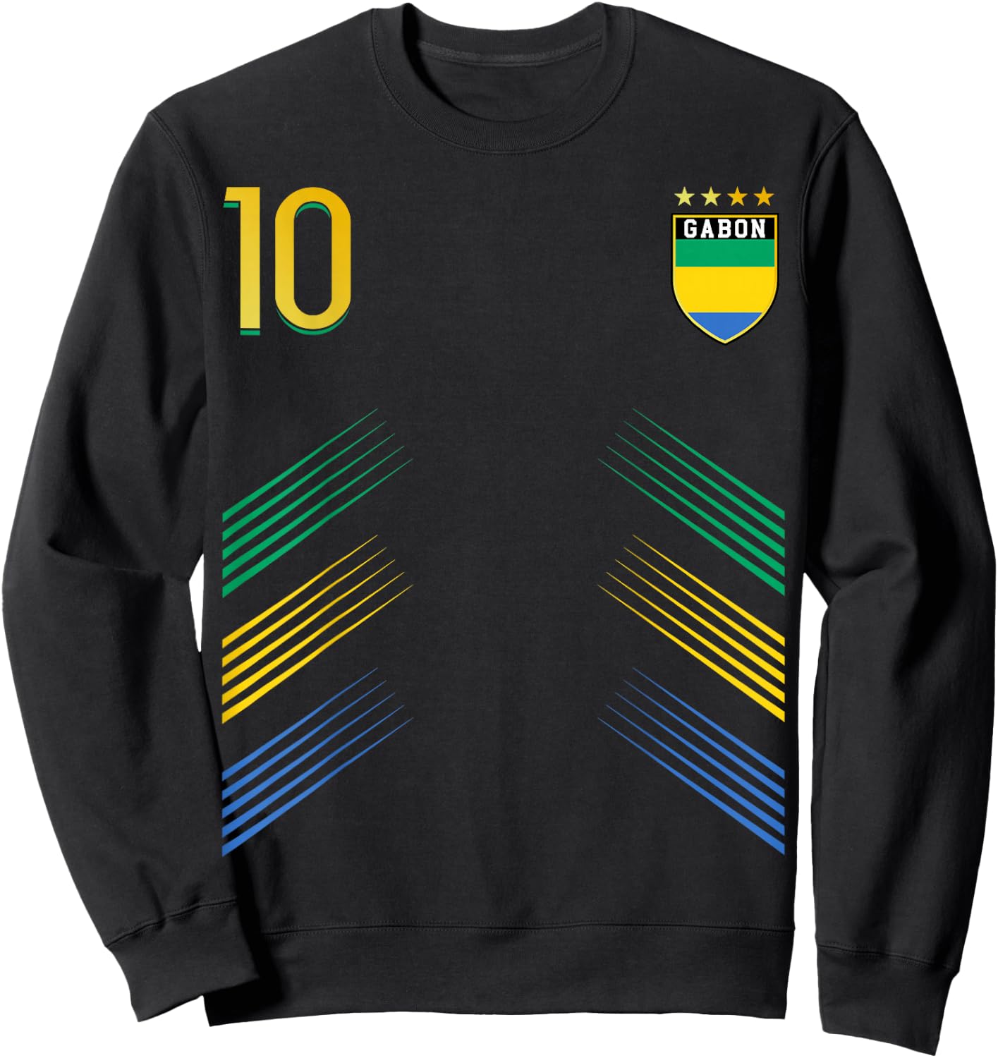 Gabon Flag Gabonian Pride Lovers Sweatshirt - Sweatshirt | Black