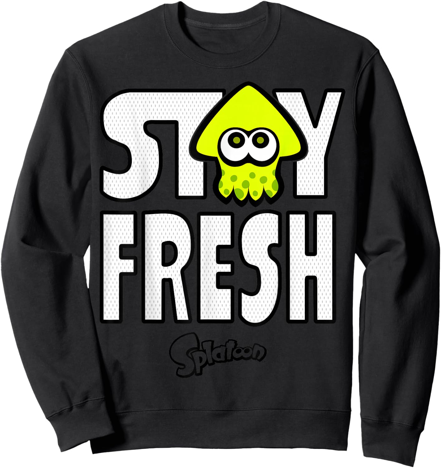 Nintendo Splatoon Neon Stay Fresh Graphic Sweatshirt - Sweatshirt | Black