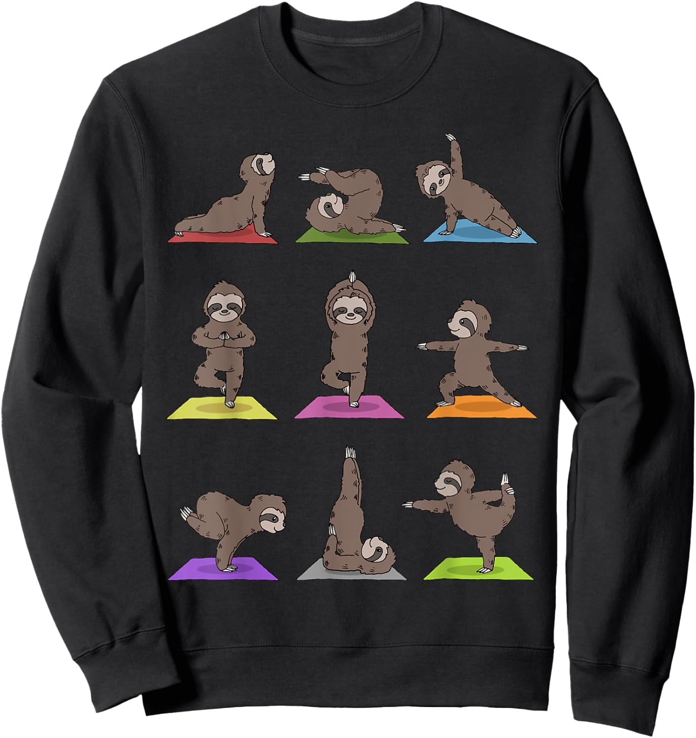Sloth Yoga Sweatshirt - Sweatshirt | Black