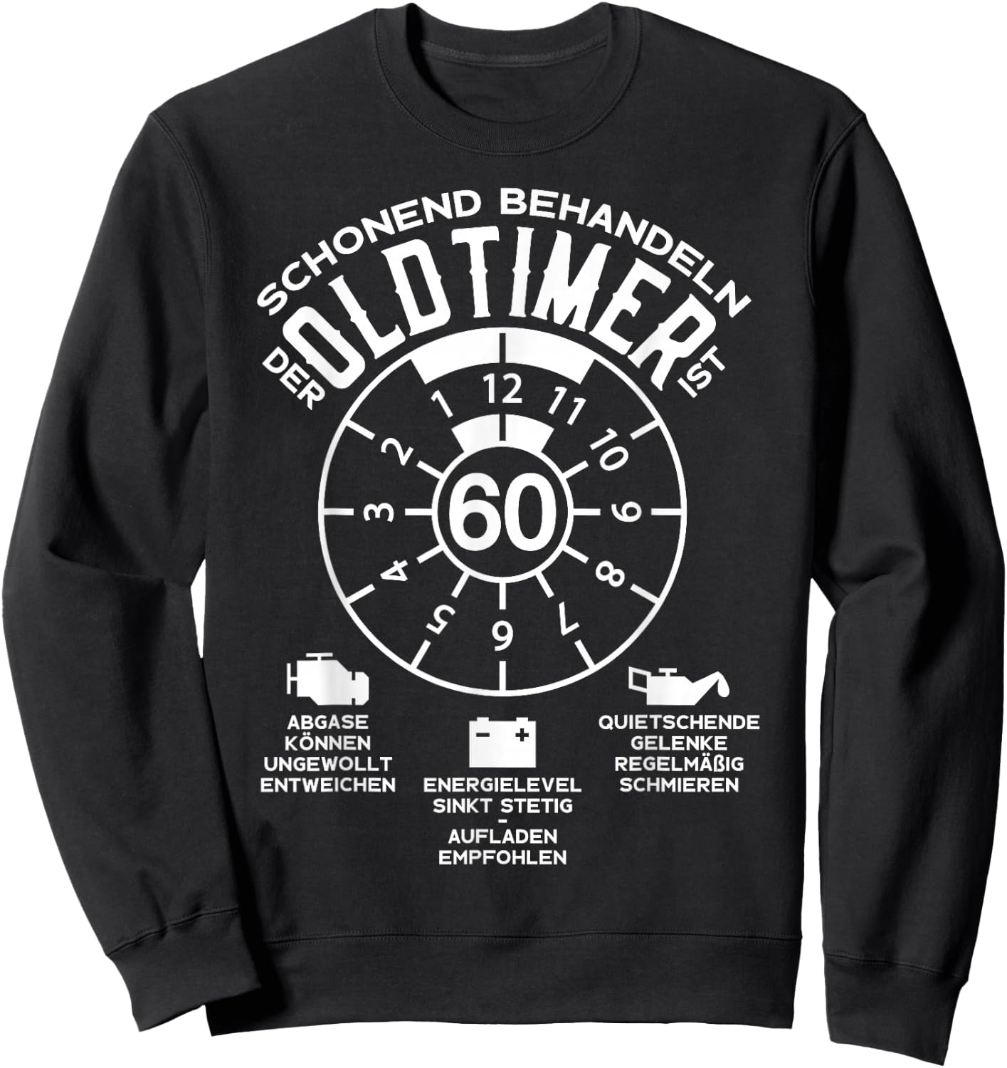 60 Years of Gentle Treat Oldtimer 60th Birthday Sweatshirt - Sweatshirt | Black